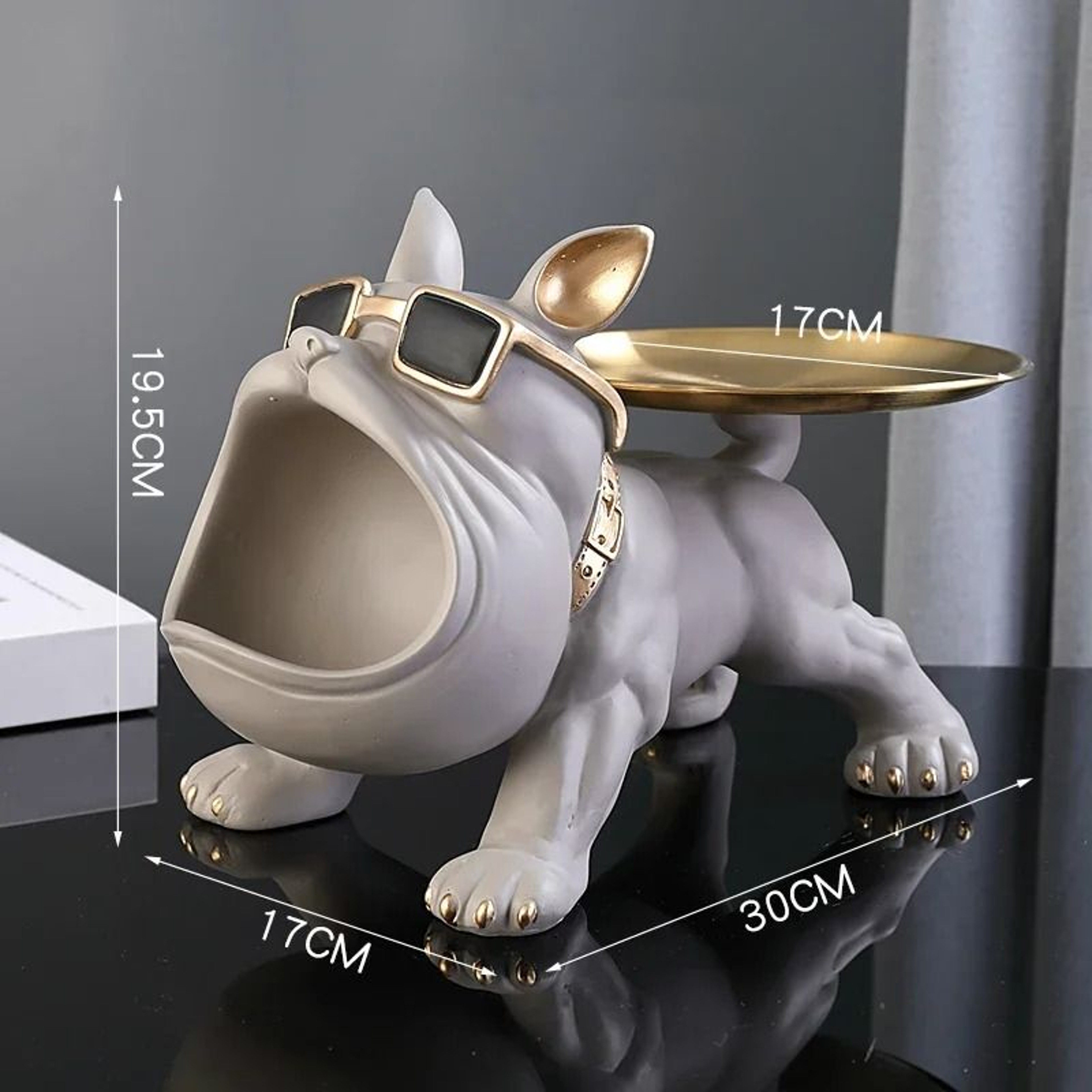 Modern Bulldog Figurine Storage Sculpture And Home Ornament 6