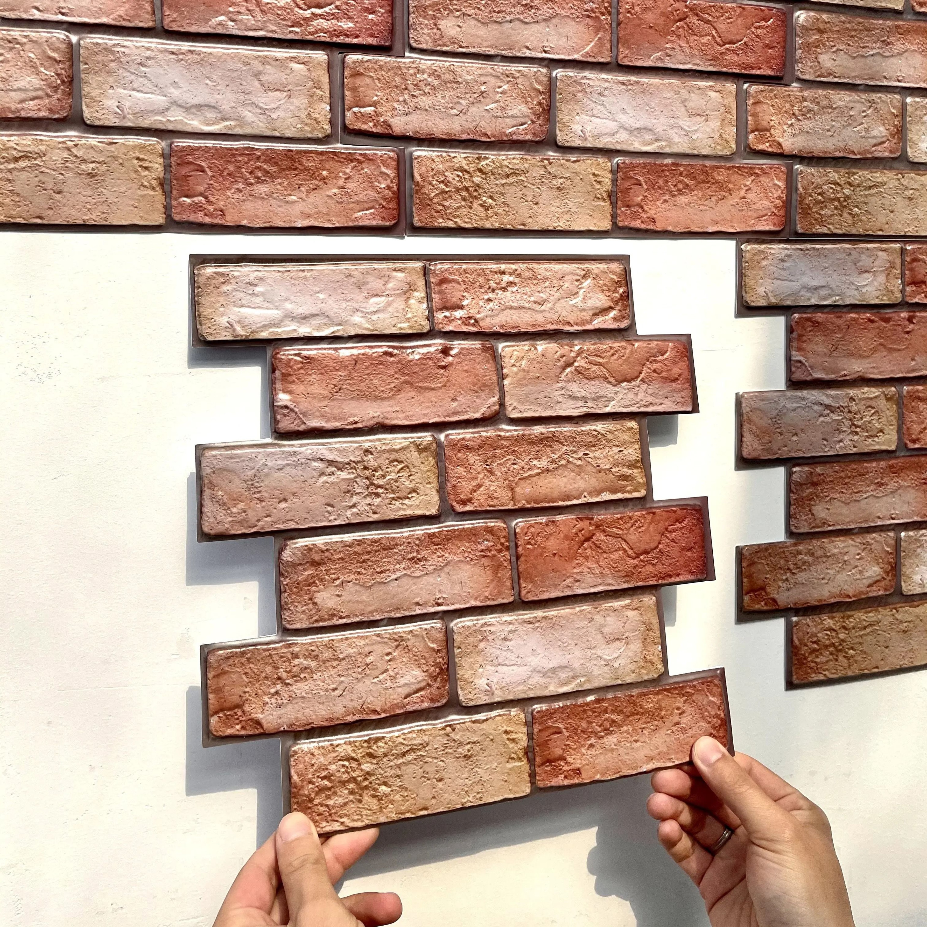 10Piece 3D SelfAdhesive Textured Wall Sticker Set 1