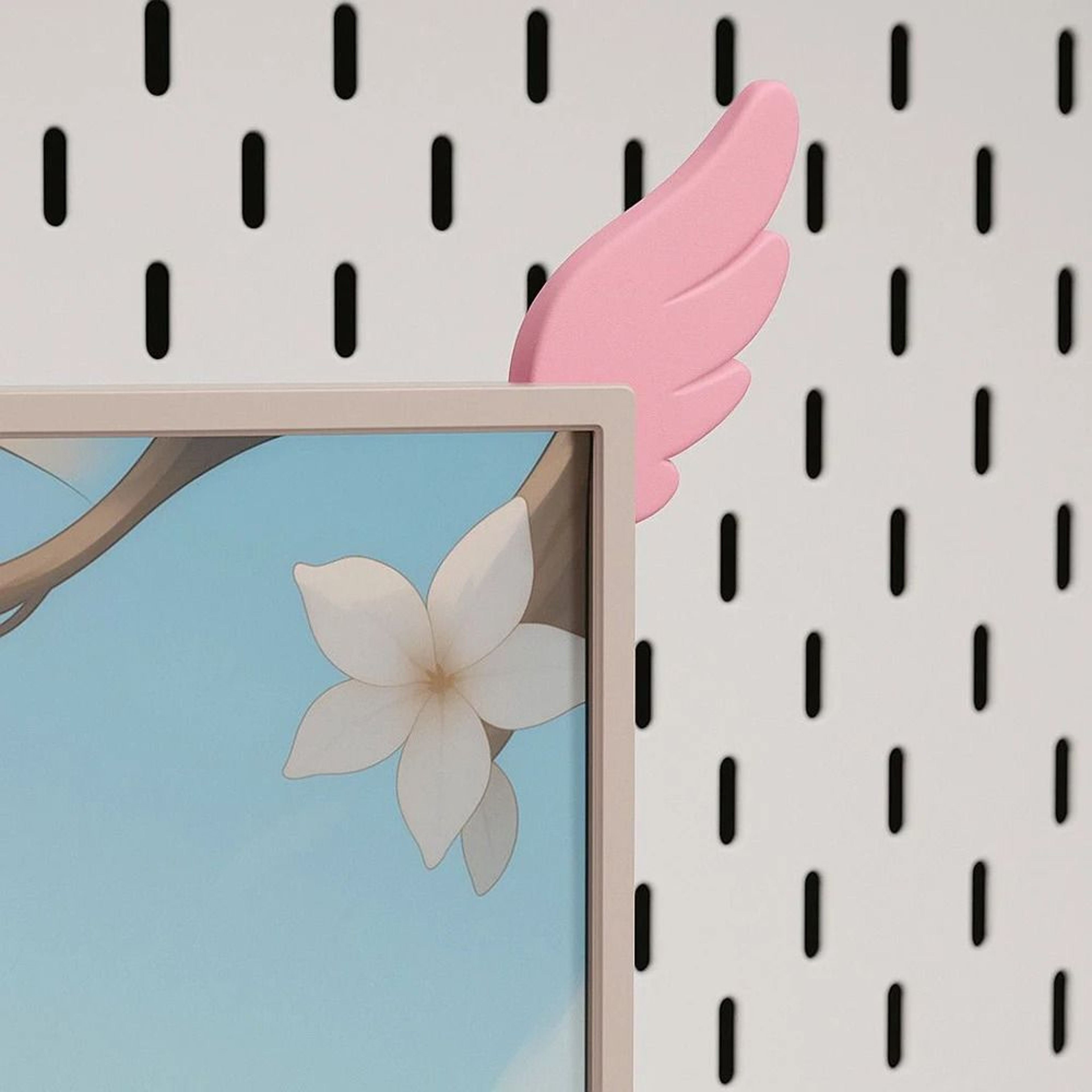3D Printed ESports Monitor Accessory Angelic Wings 8