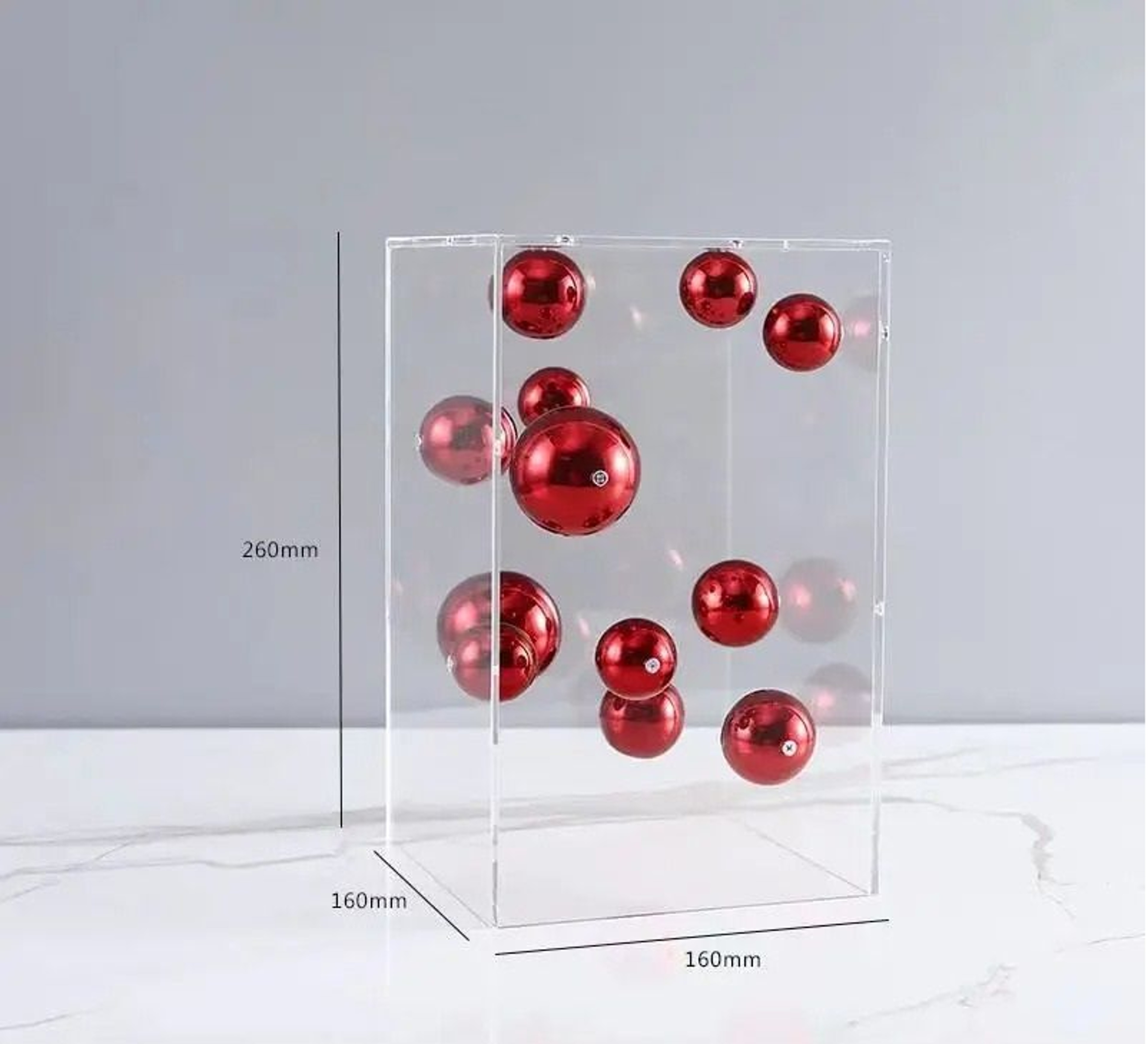 Modern Geometric Clear Acrylic Cube  Sphere Display Sculpture 7