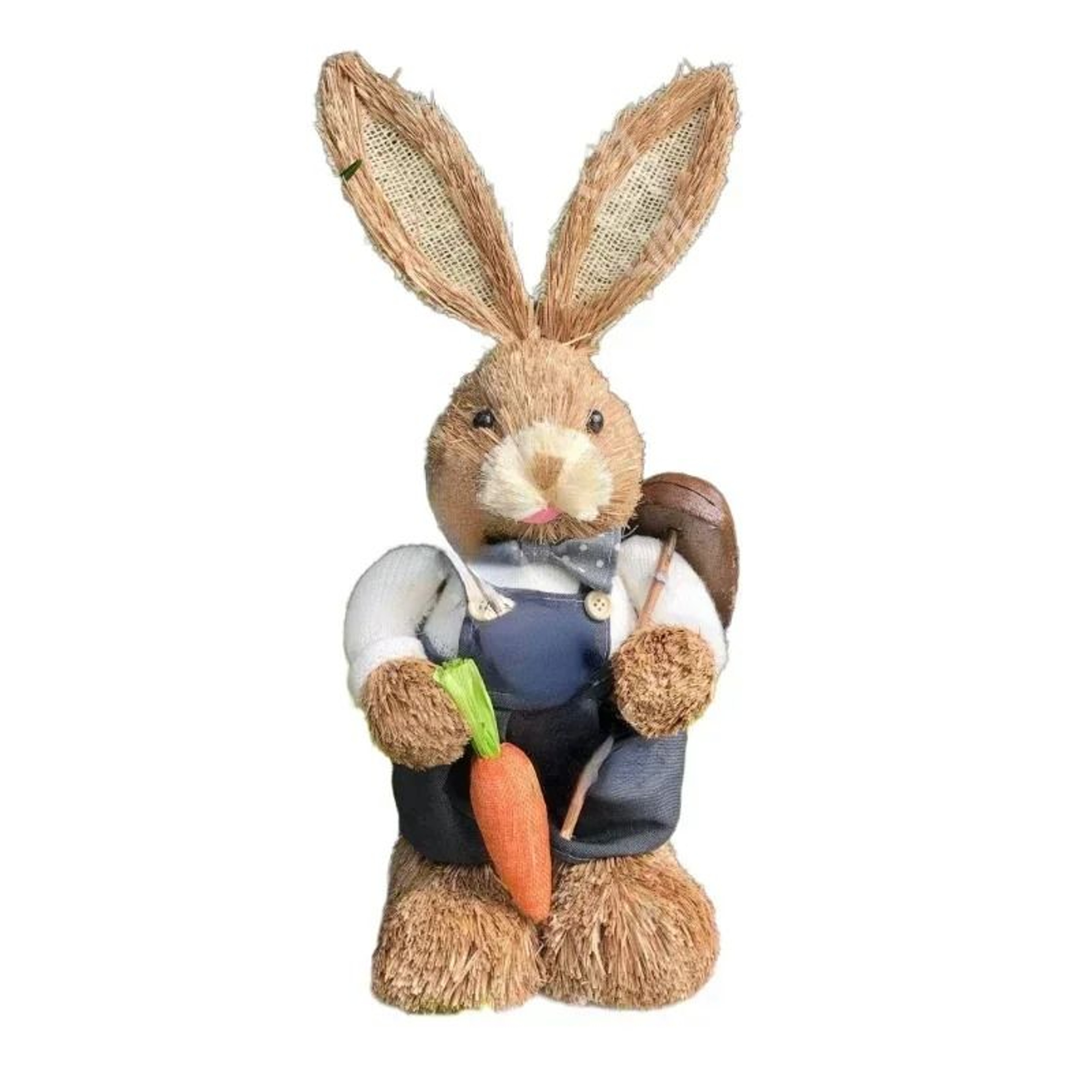 Handcrafted Standing Easter Bunny Cattail Ornament 7