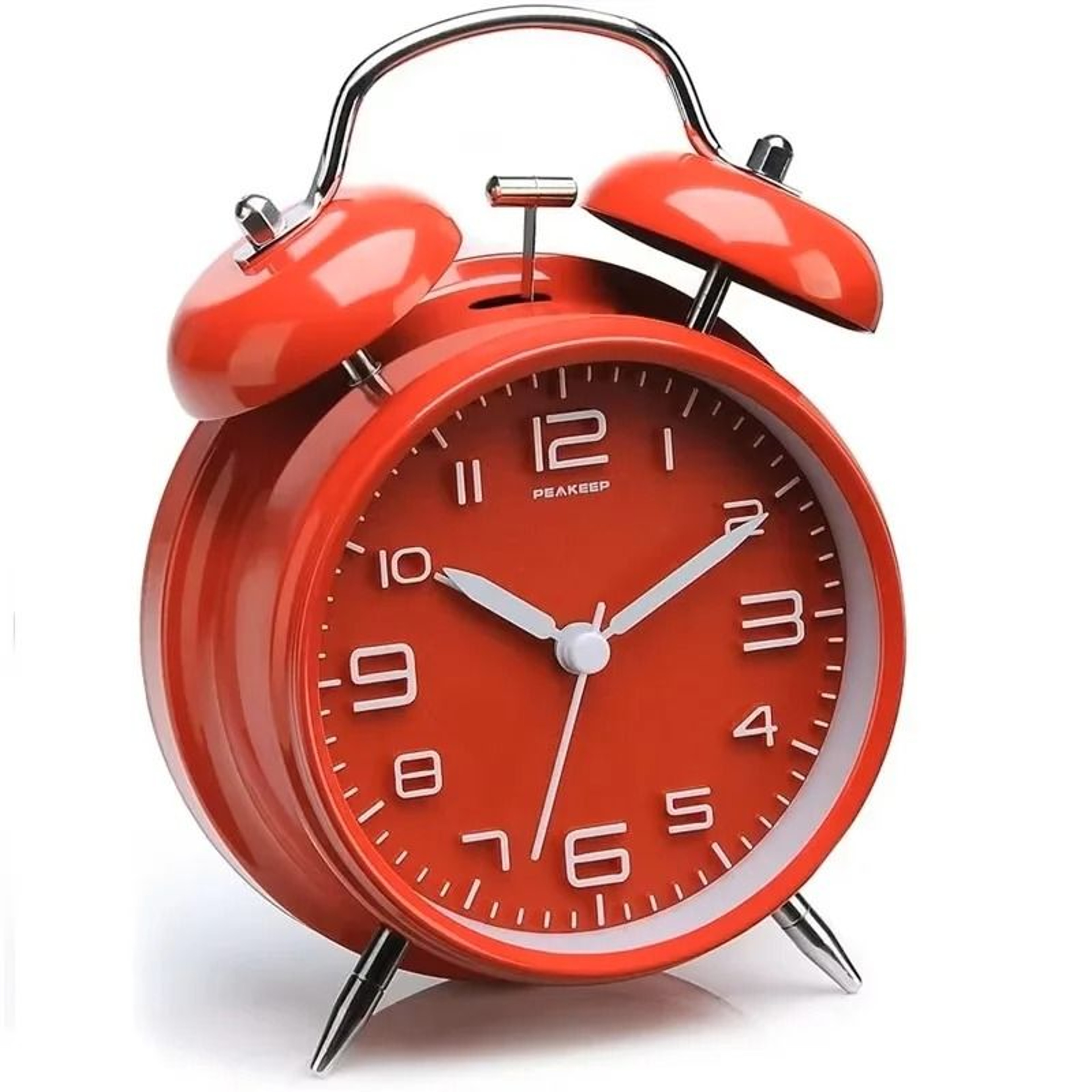 Classic 4Inch Twin Bell Extra Loud Desktop Alarm Clock 8