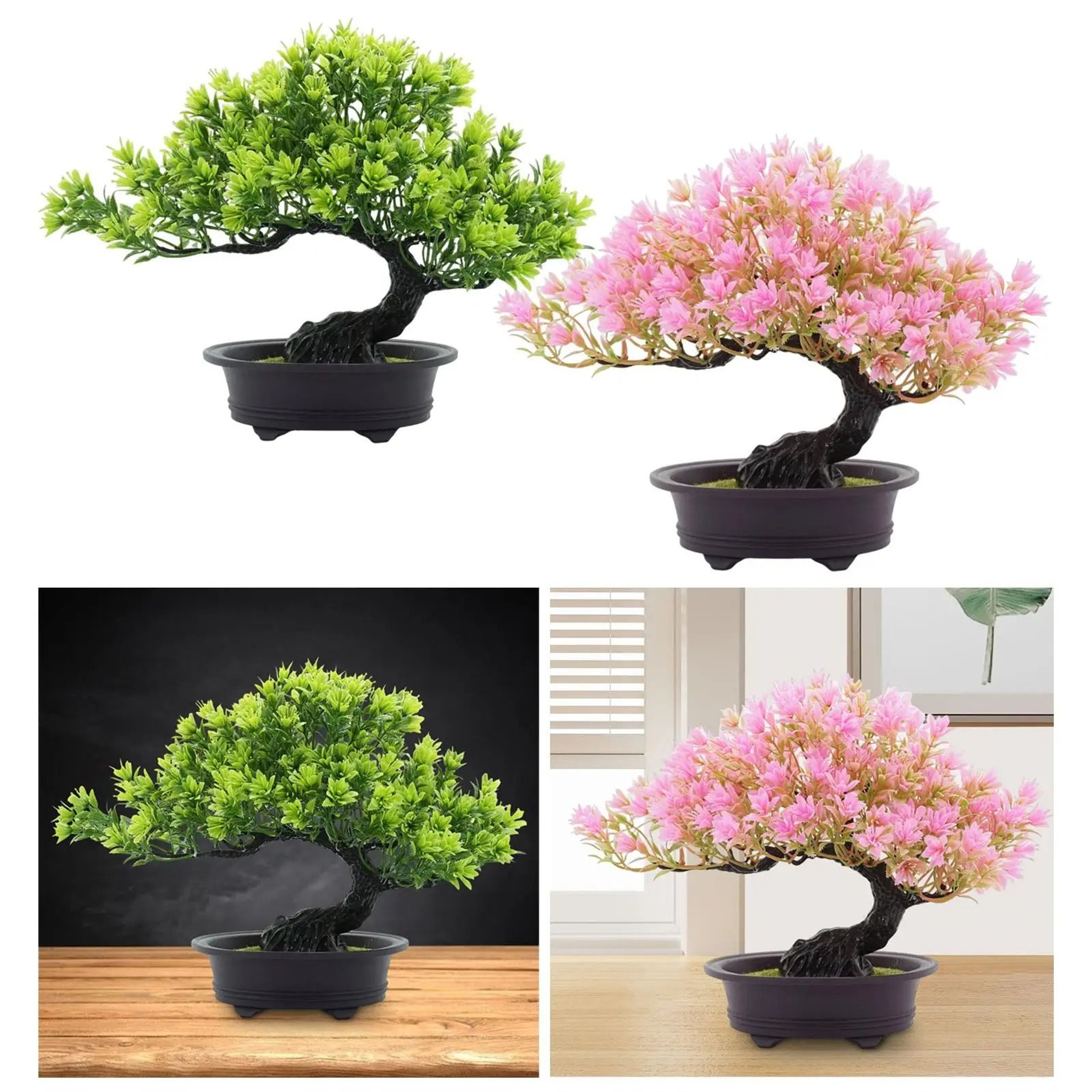 Traditional Japanese Pine Artificial Bonsai Tree 0