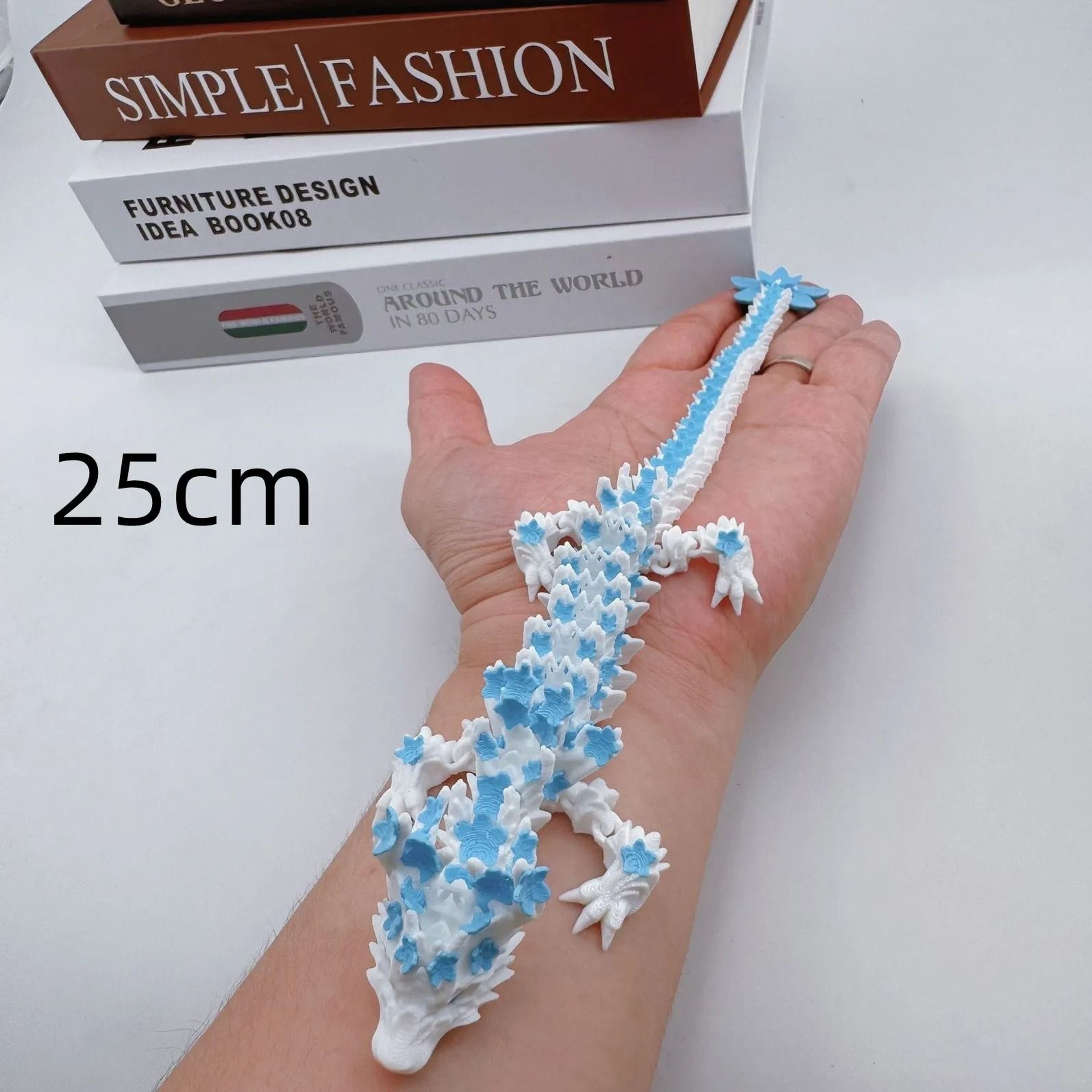 3D Printed Articulated Cherry Blossom Dragon Sculpture 6