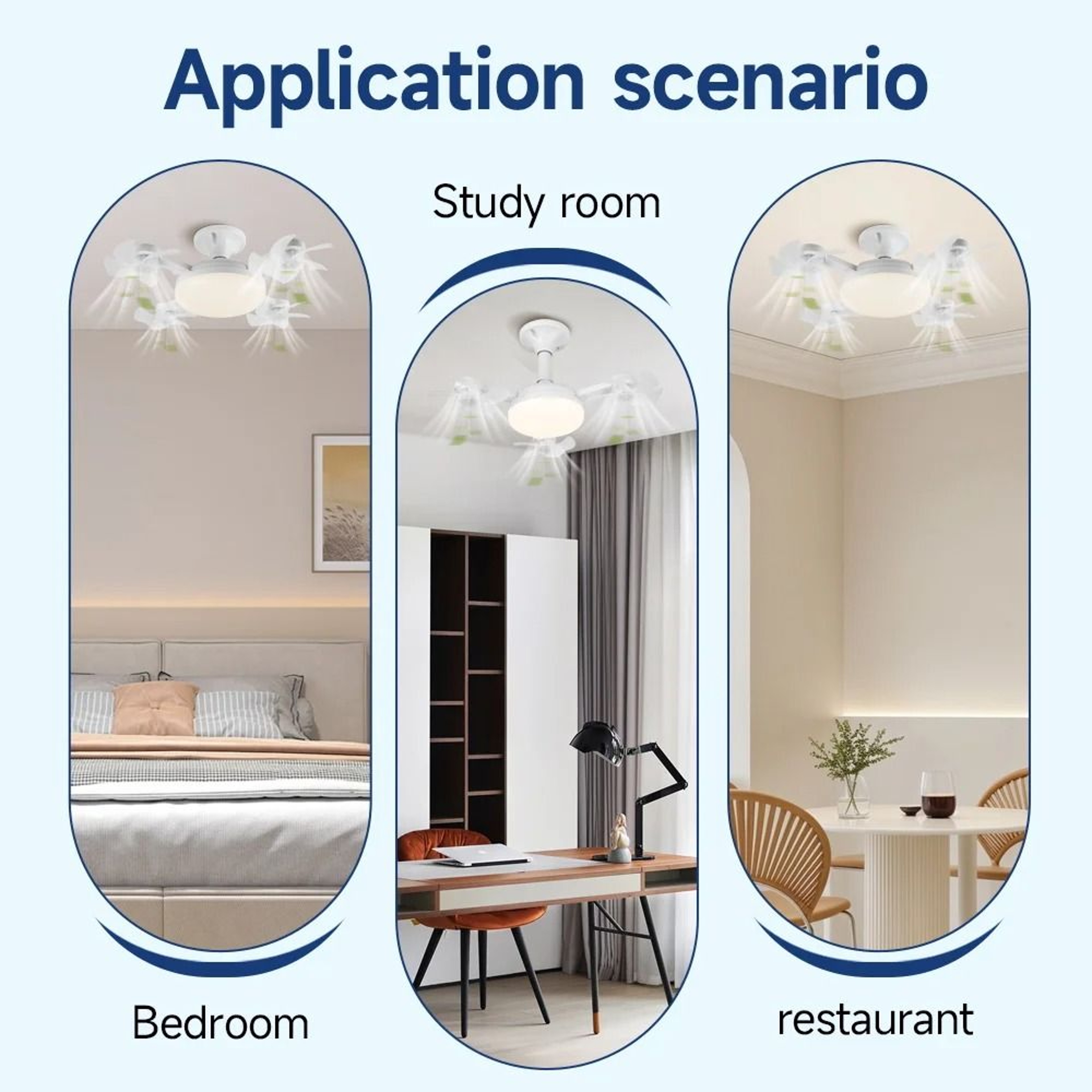 Modern Integrated Smart LED Ceiling Fan  Illumination System 2