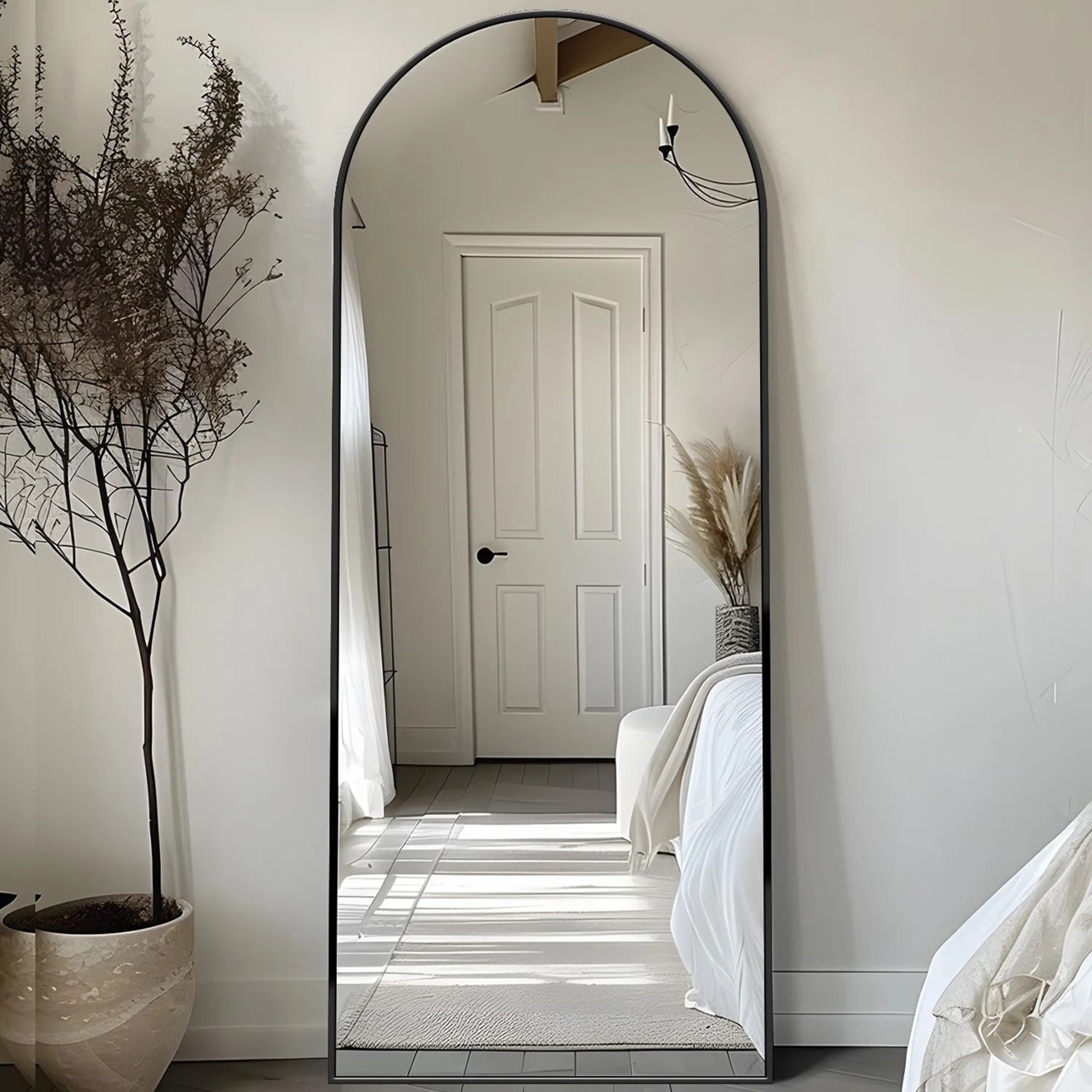 Modern 58Inch Rectangular FullLength Floor Mirror 1