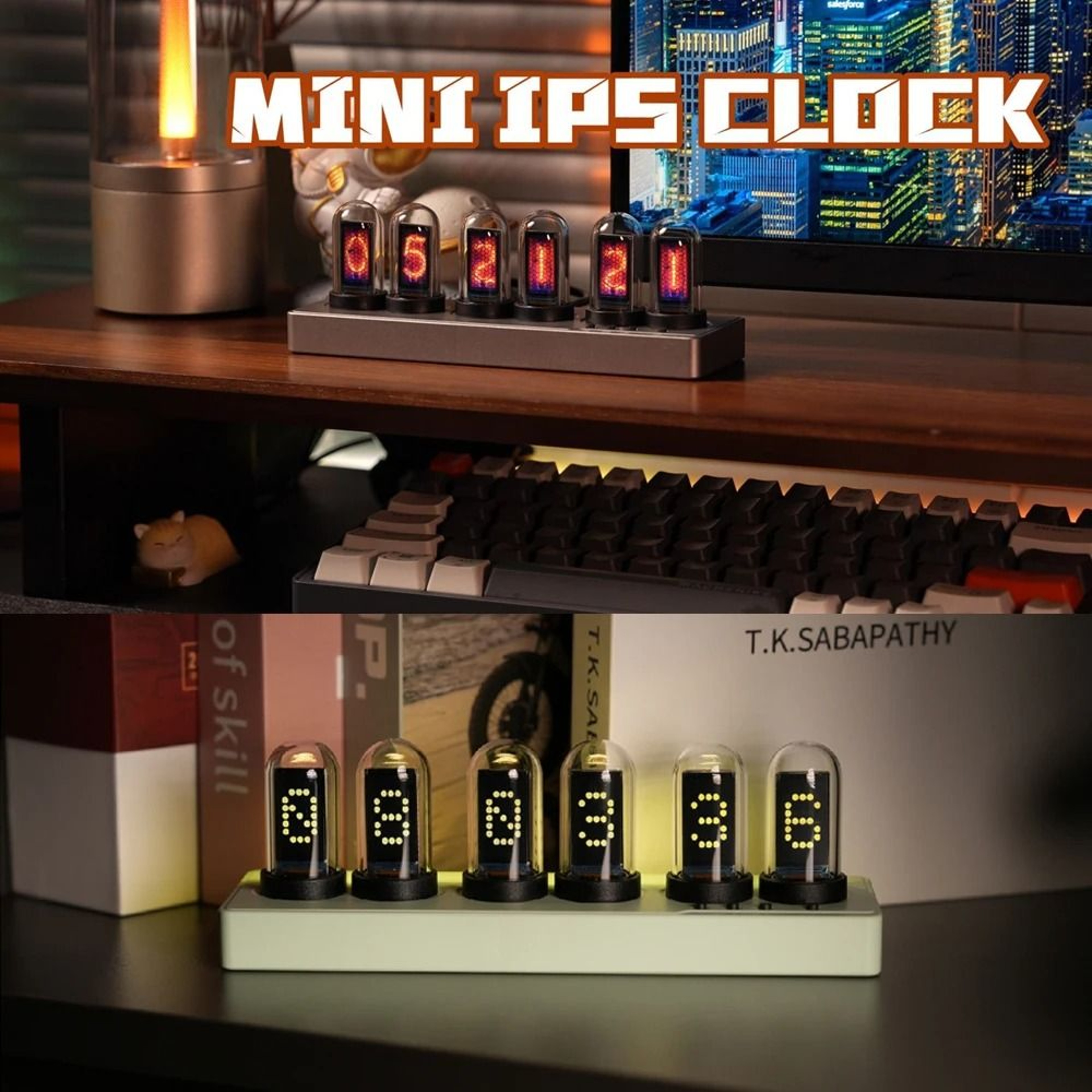 Intelligent IPS Nixie Tube Digital Simulation Clock 2