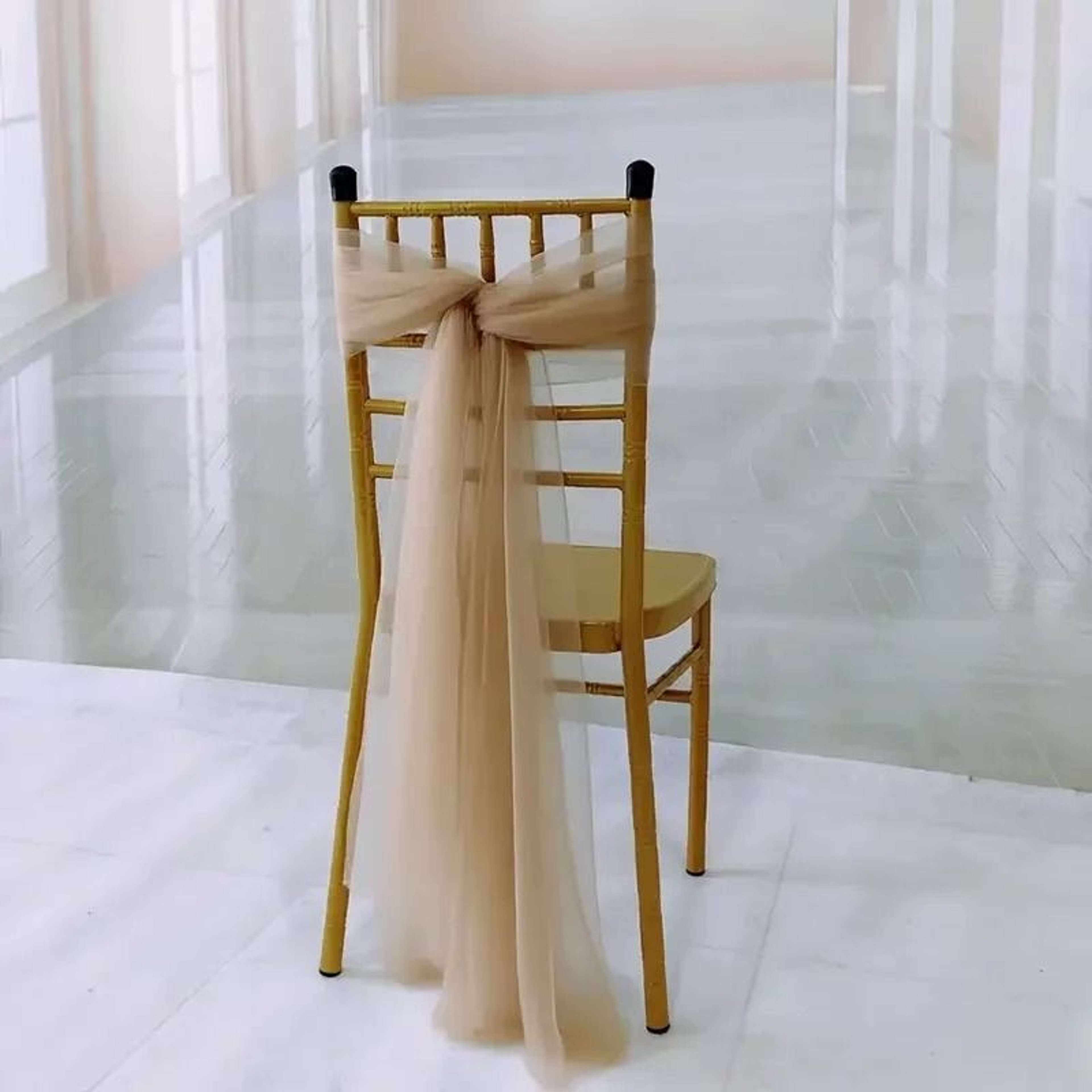 Architectural Sheer Gauze Event Styling Drape 1