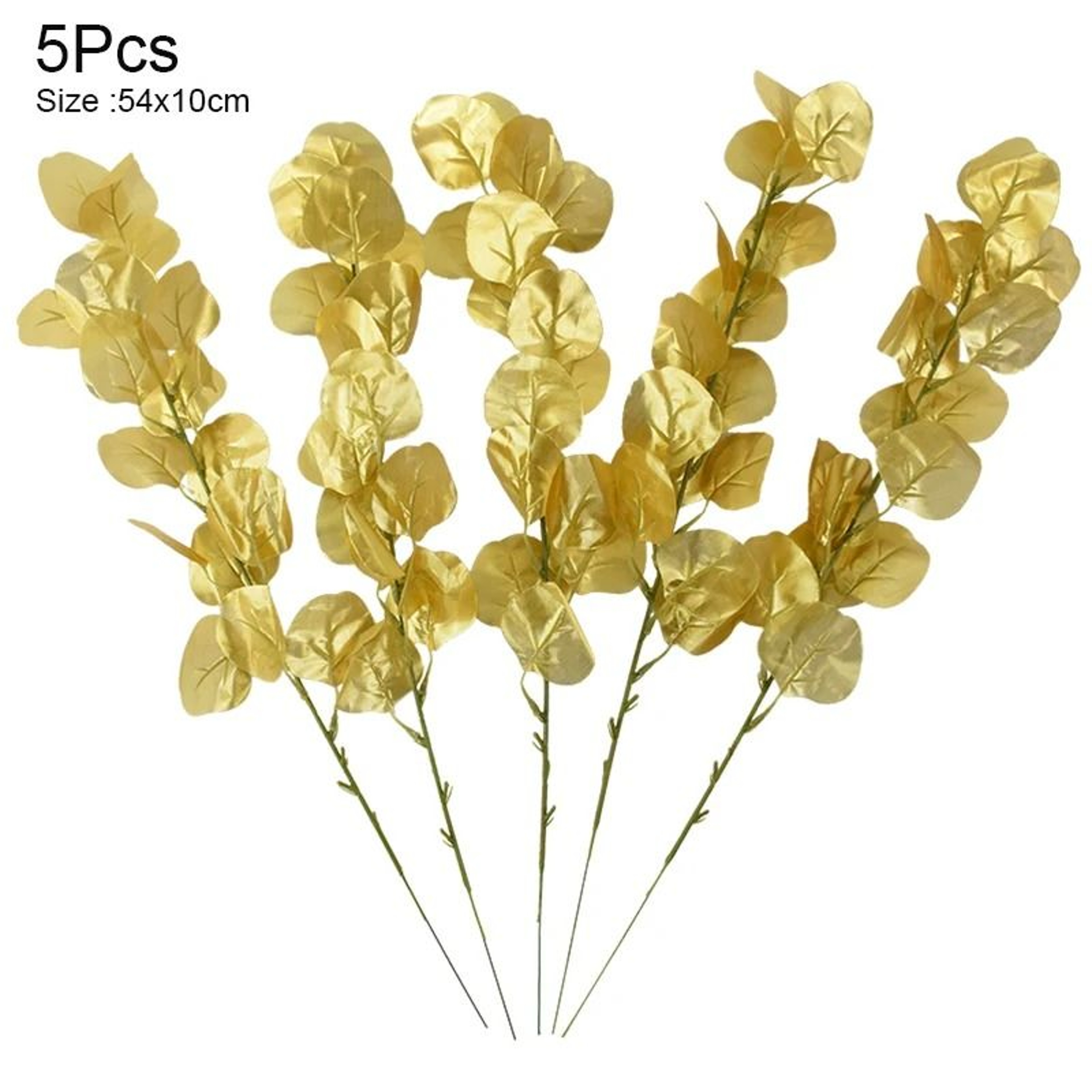 Artificial Gold And Green Tropical Palm Leaves 23