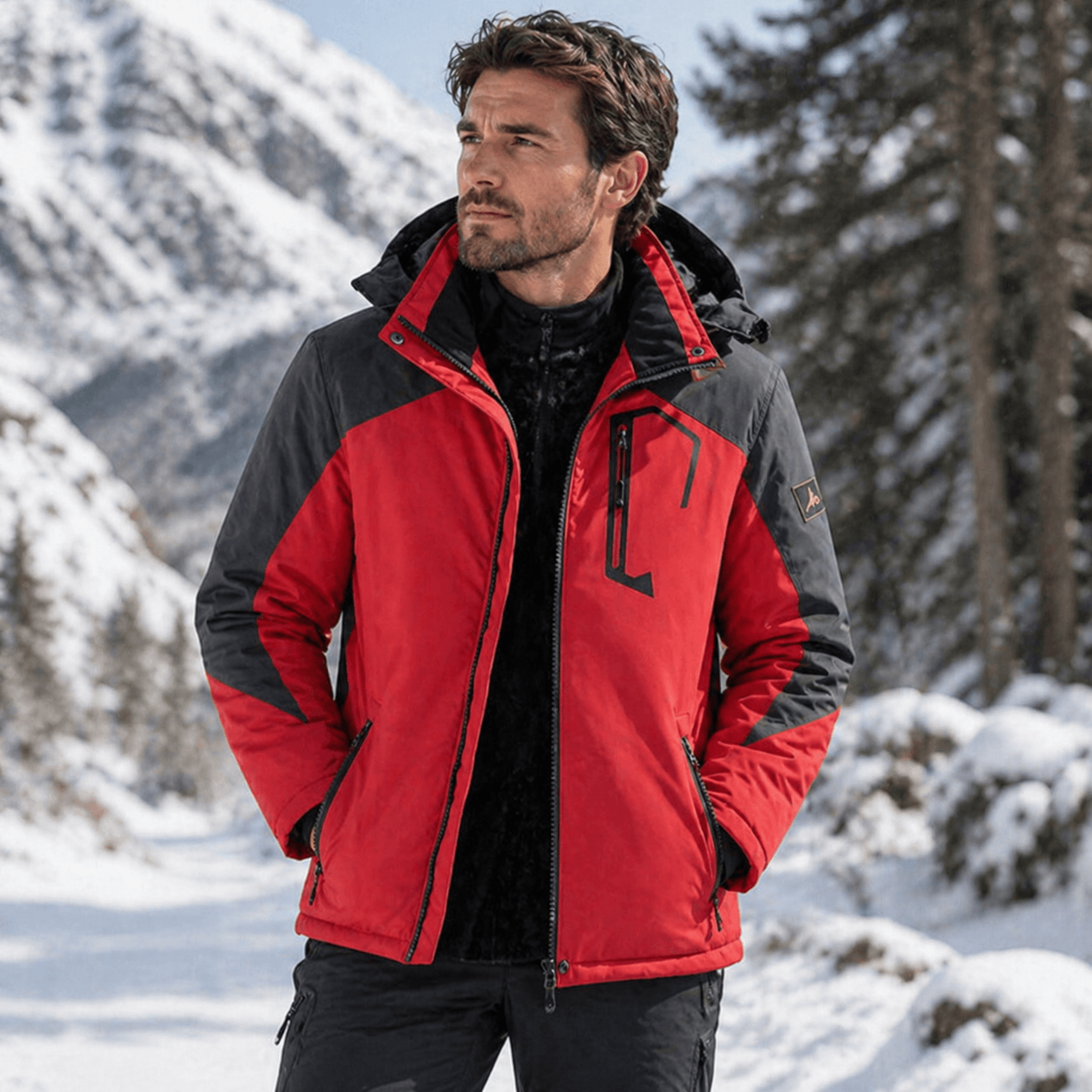 Mens Heavy Duty Winter Parka With Fur Hood And Windproof Warm Lining 0
