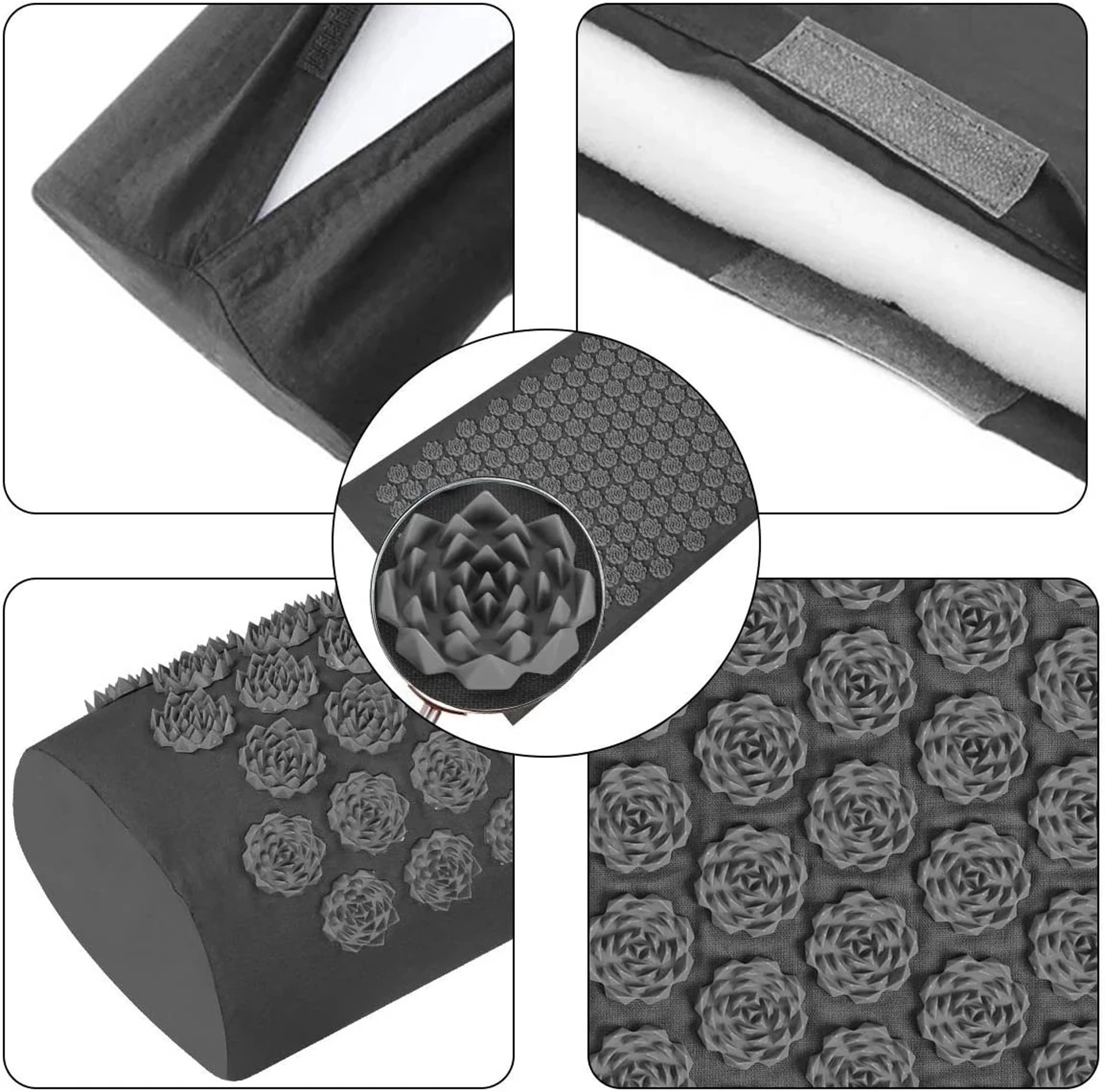 Acupressure Yoga Mat  Pillow Set  Kuznetsovs Spike Massage Cushion For Relaxation  Pain Relief 3