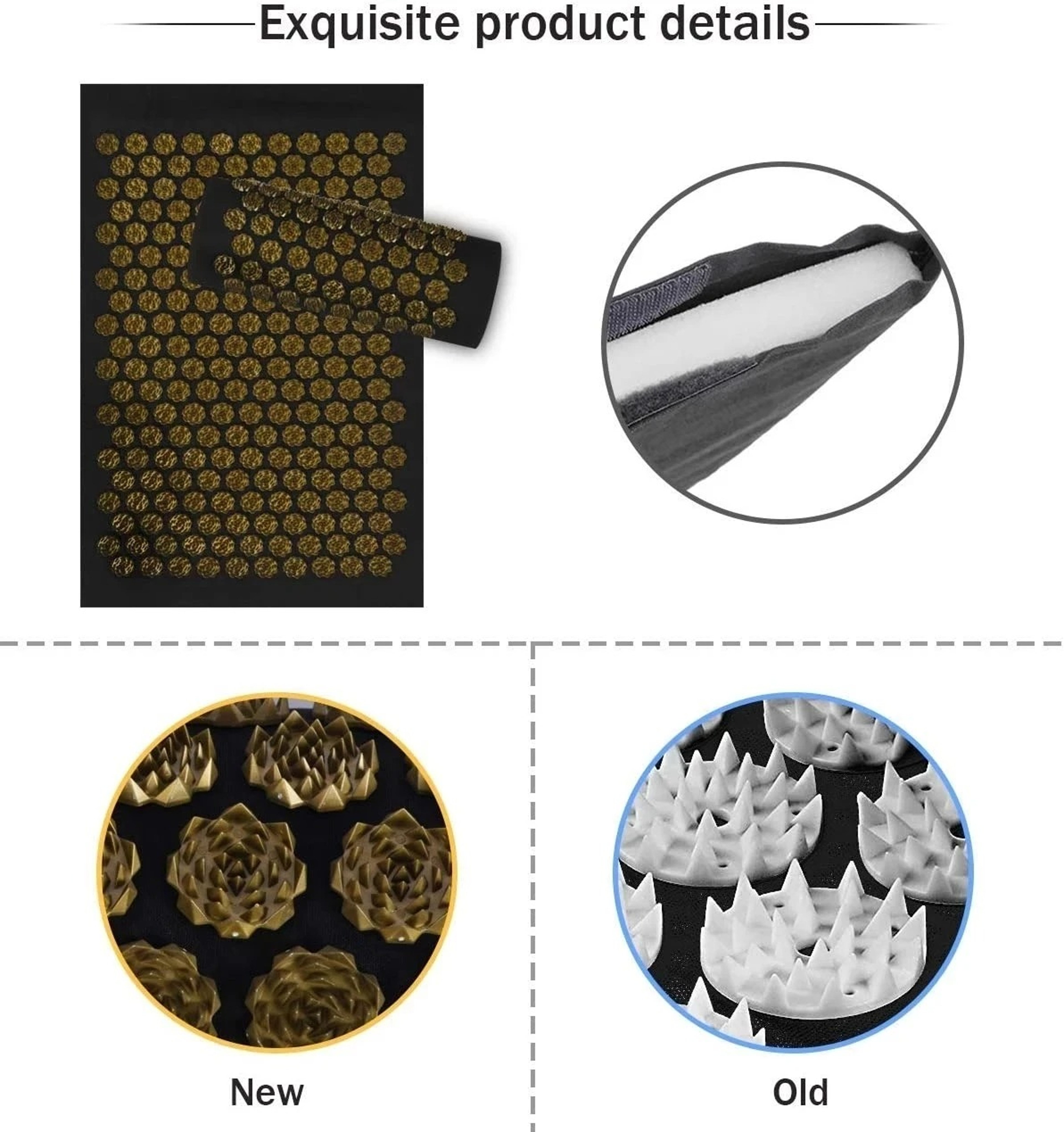 Acupressure Yoga Mat  Pillow Set  Kuznetsovs Spike Massage Cushion For Relaxation  Pain Relief 2