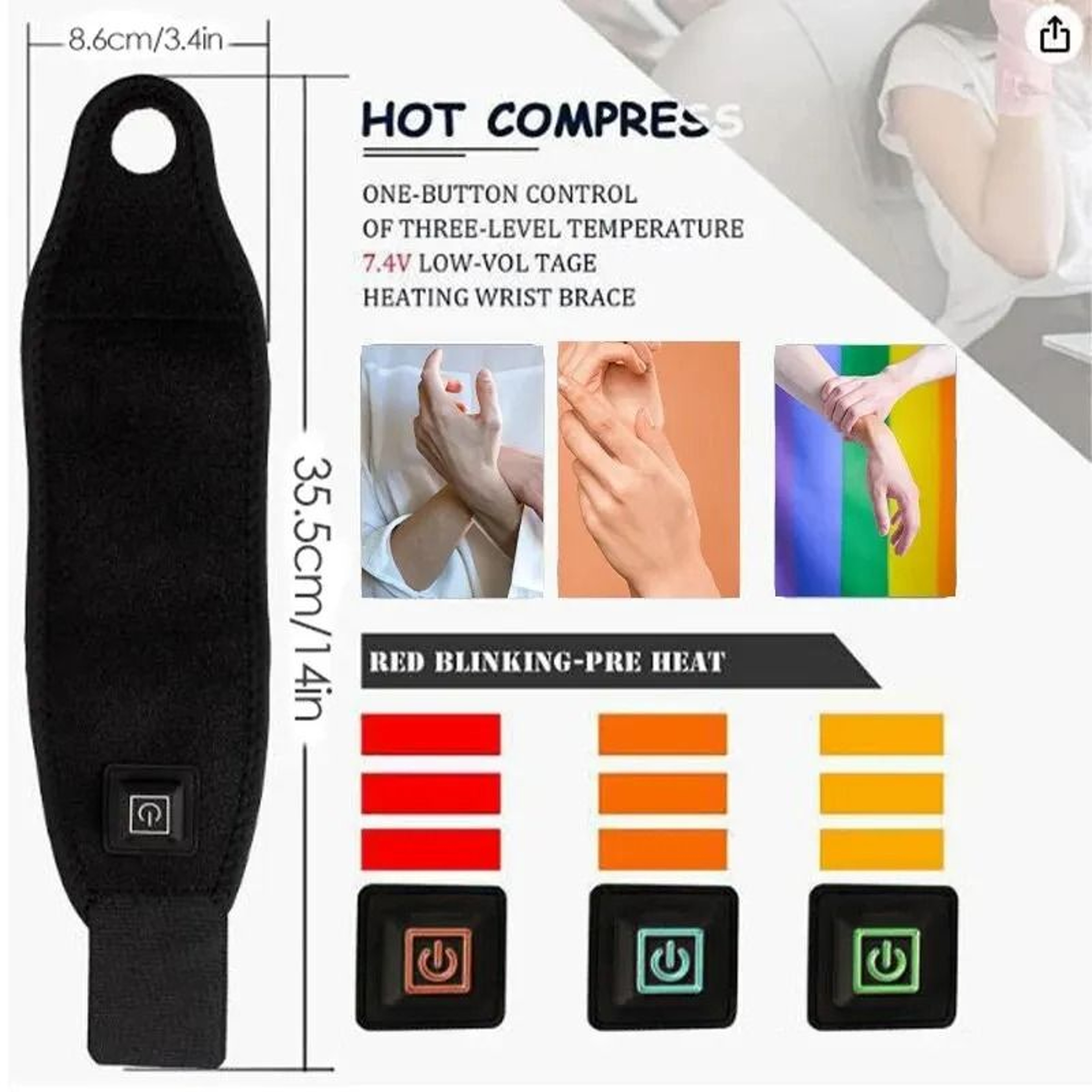 Heating Wrist Support Brace  Breathable  Sports Protection 6
