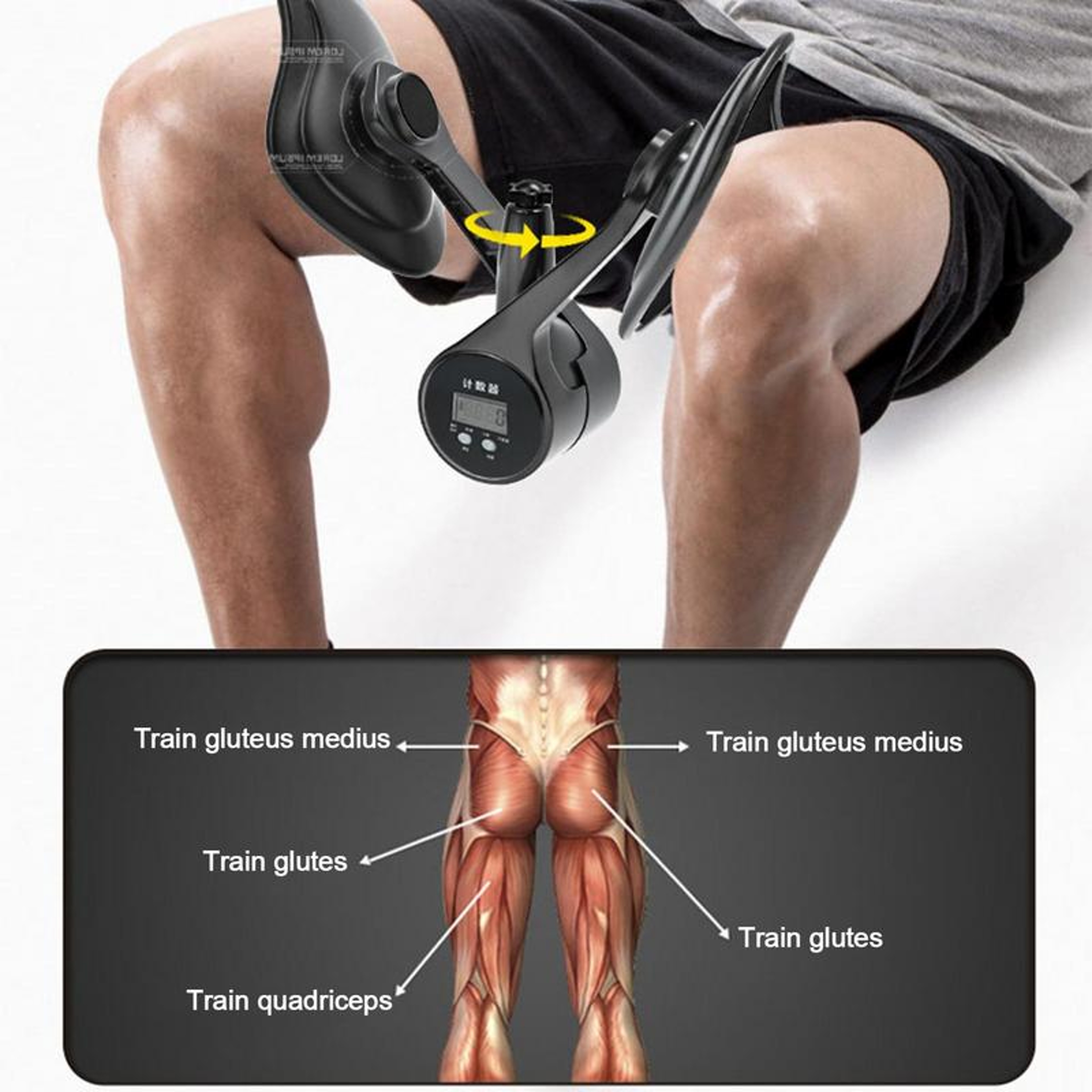 Pelvic Floor Muscle Trainer Kegel Exerciser Adjustable 360 Rotating Inner Thigh Exercise Equipment 3