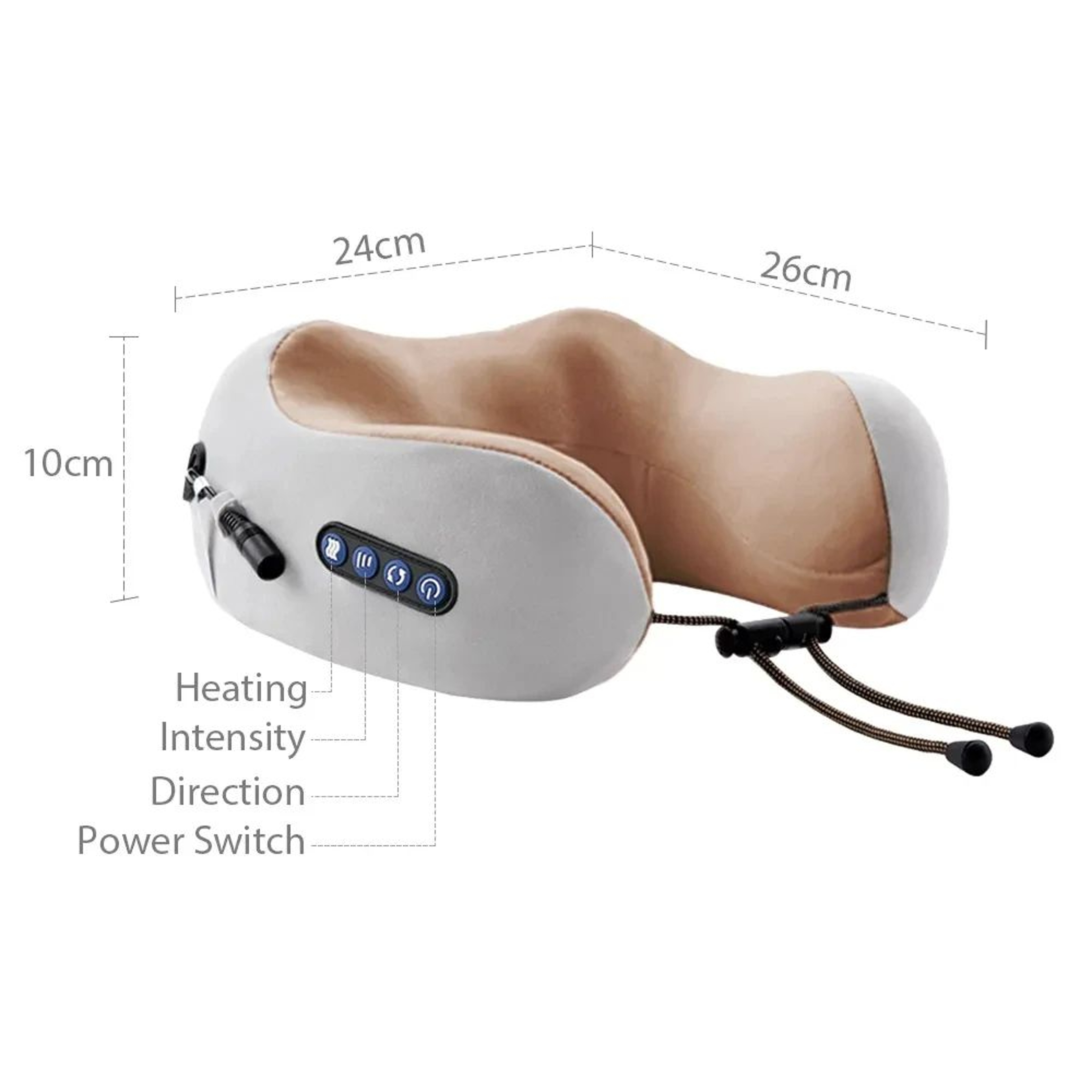 Rechargeable UShaped Neck Massager Portable Pain Relief  MultiFunction Travel Pillow 4