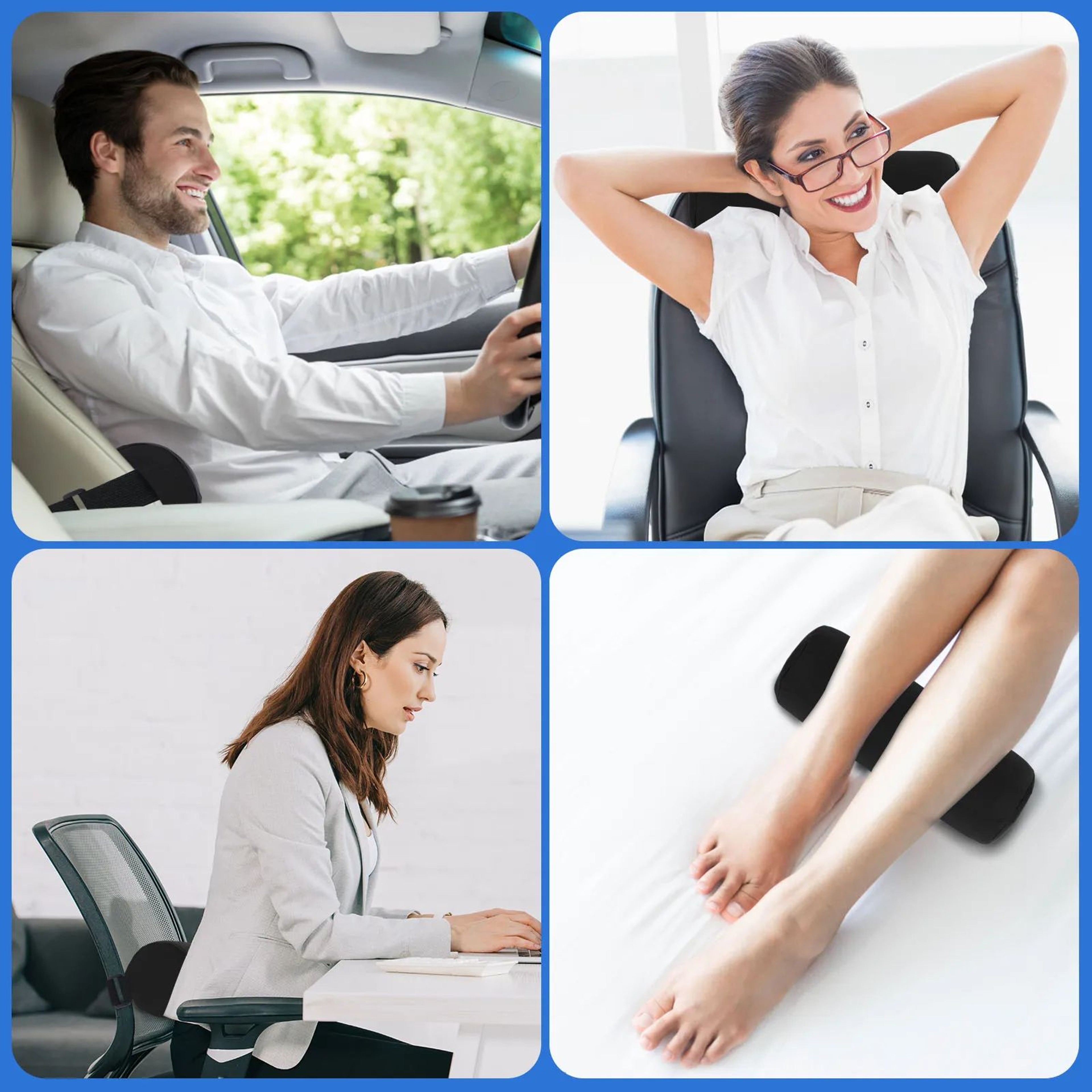 Memory Foam Lumbar Support Pillow Ergonomic Waist Pillow For Car Office  Home Back Pain Relief 4