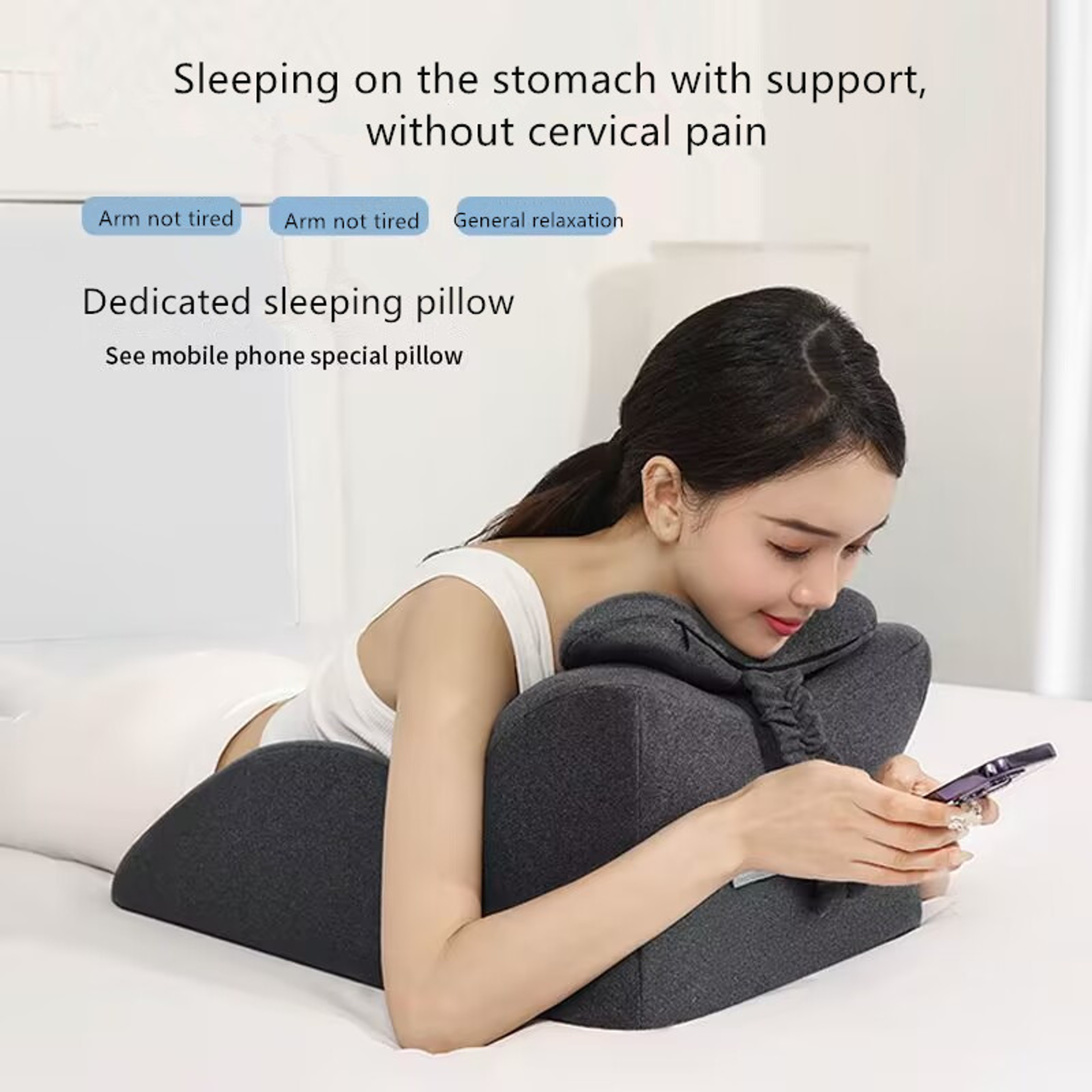 Multifunctional Prone Position Lie Pillow Cushion, Ultimate Lie On The Bed Sleeping Pillow Lie Artifact for Comfortable – view 4