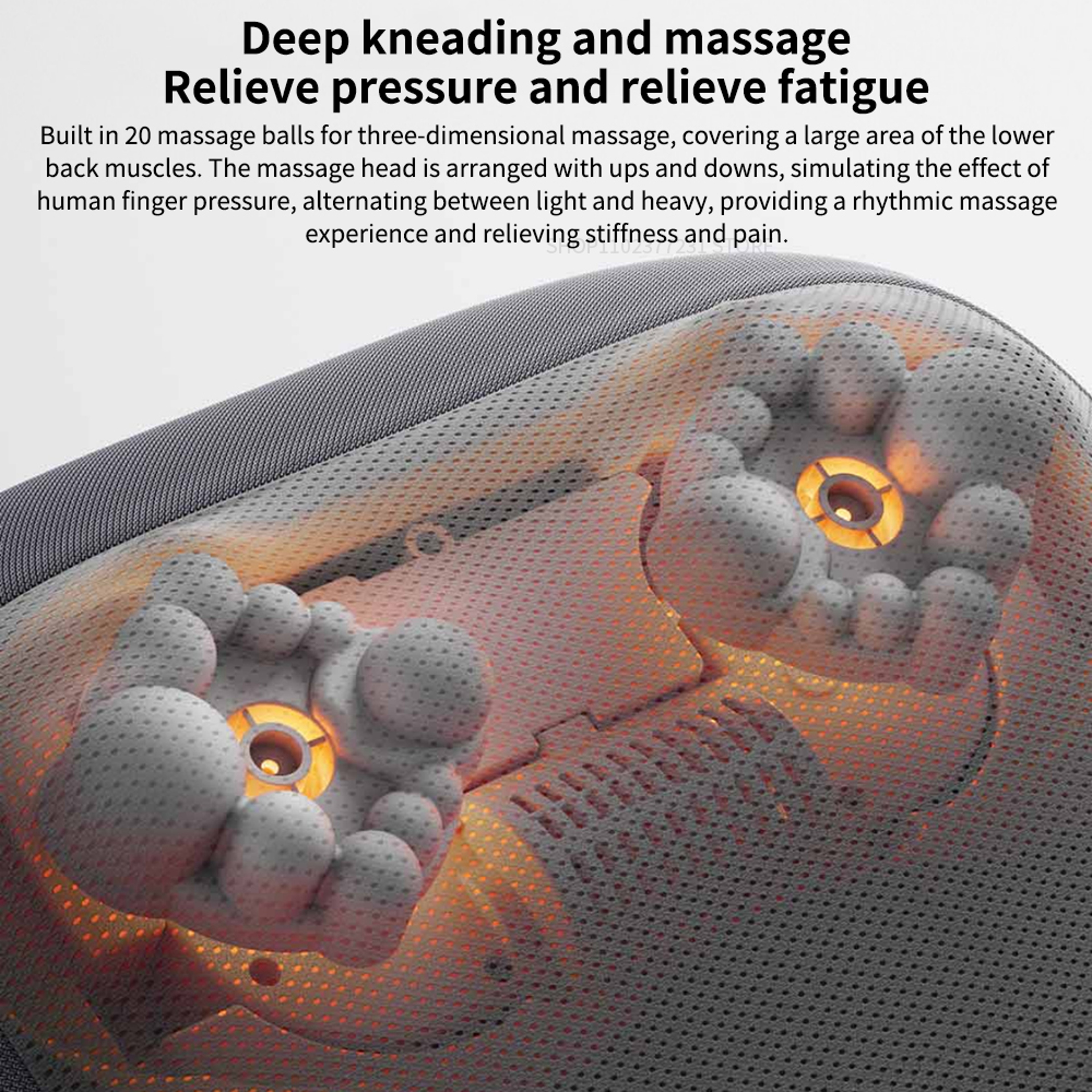 Smart Waist Massager Back Massager With Dual Hot Compress  MultiGear Adjustment Lumbar Support 1