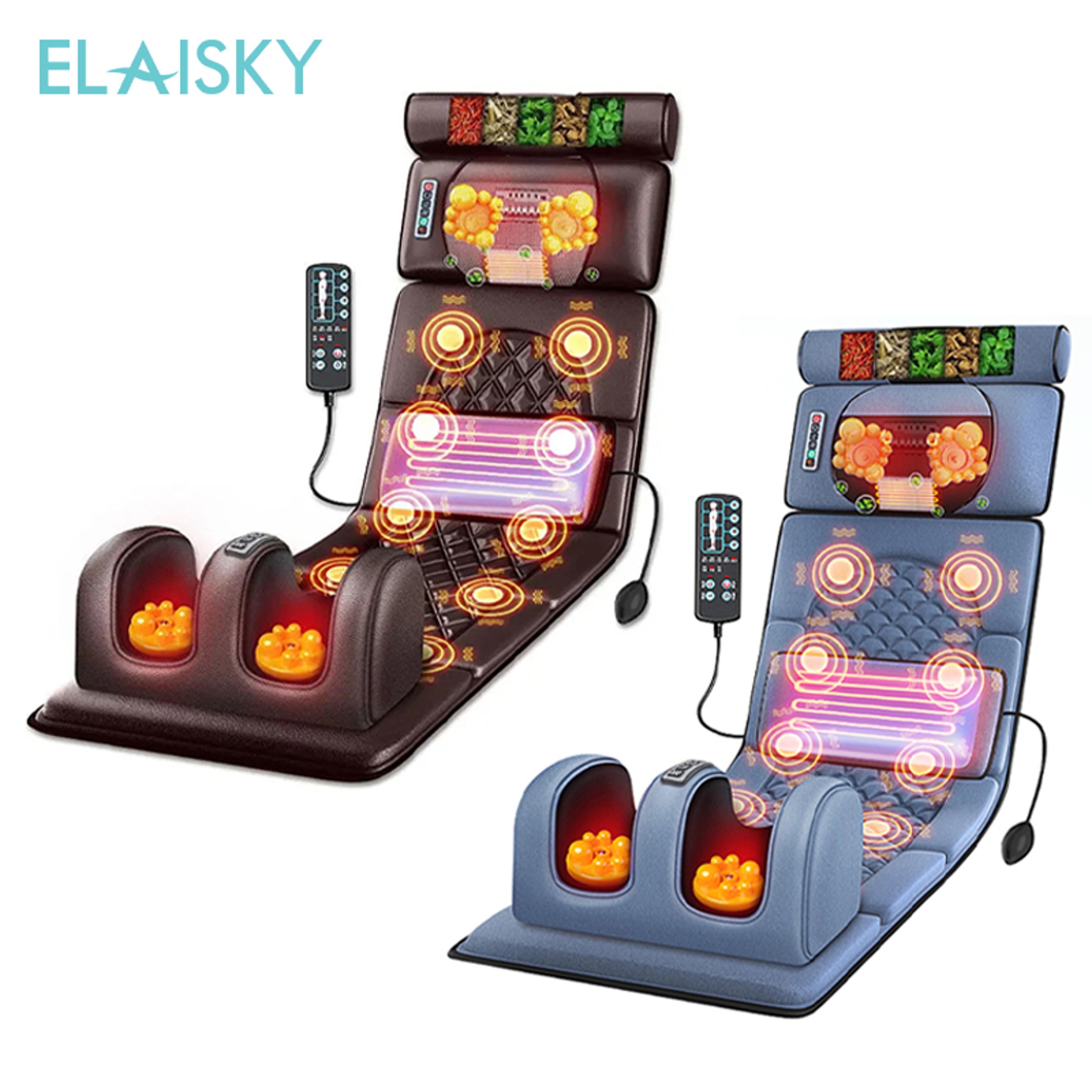 Electric Massage Mattress Vibrating Heating Infrared Massager Cushion For Neck Back  Foot Full Body 0