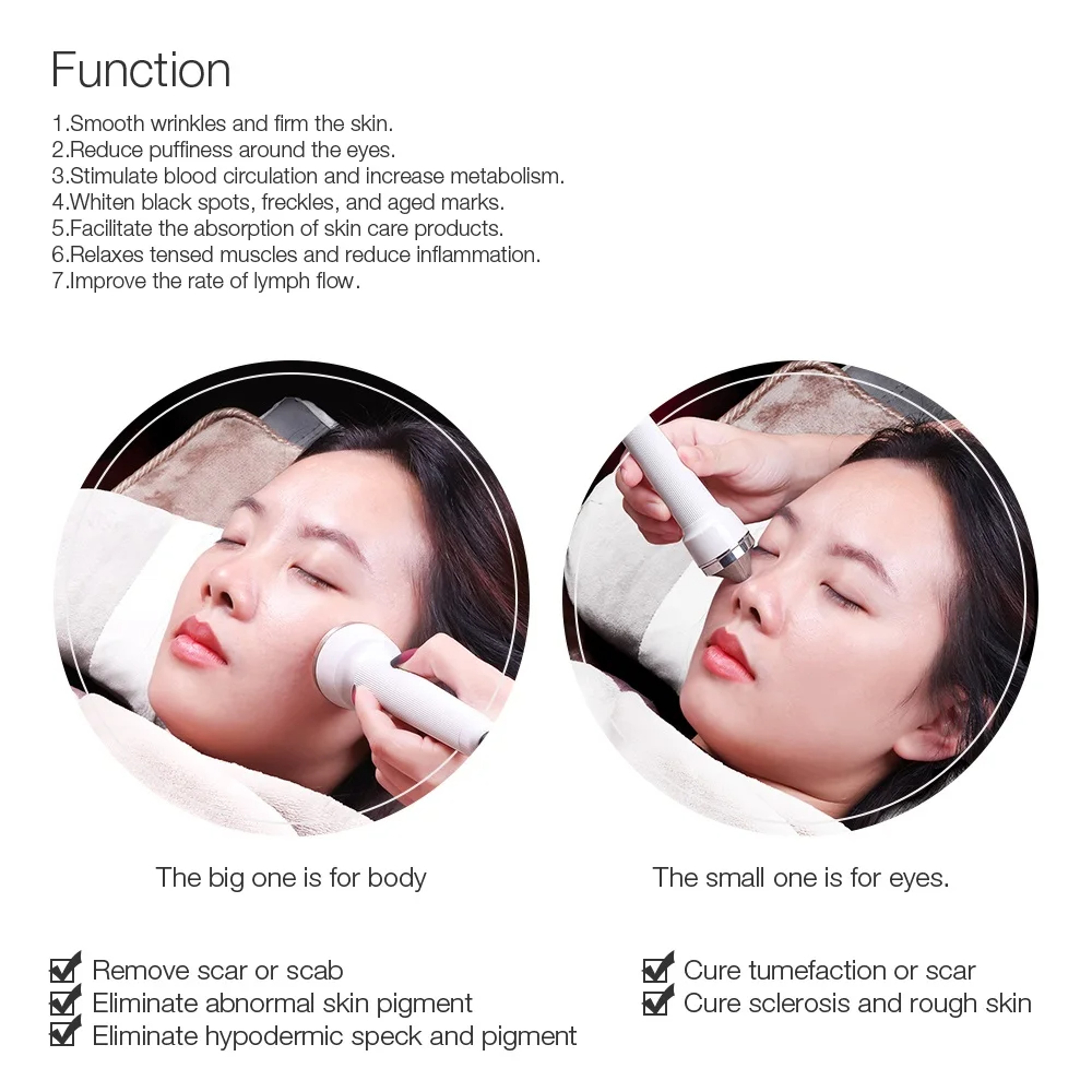 Ultrasonic Women Skin Care Whitening  Freckle Removal High Frequency Beauty Facial Machine For Lift