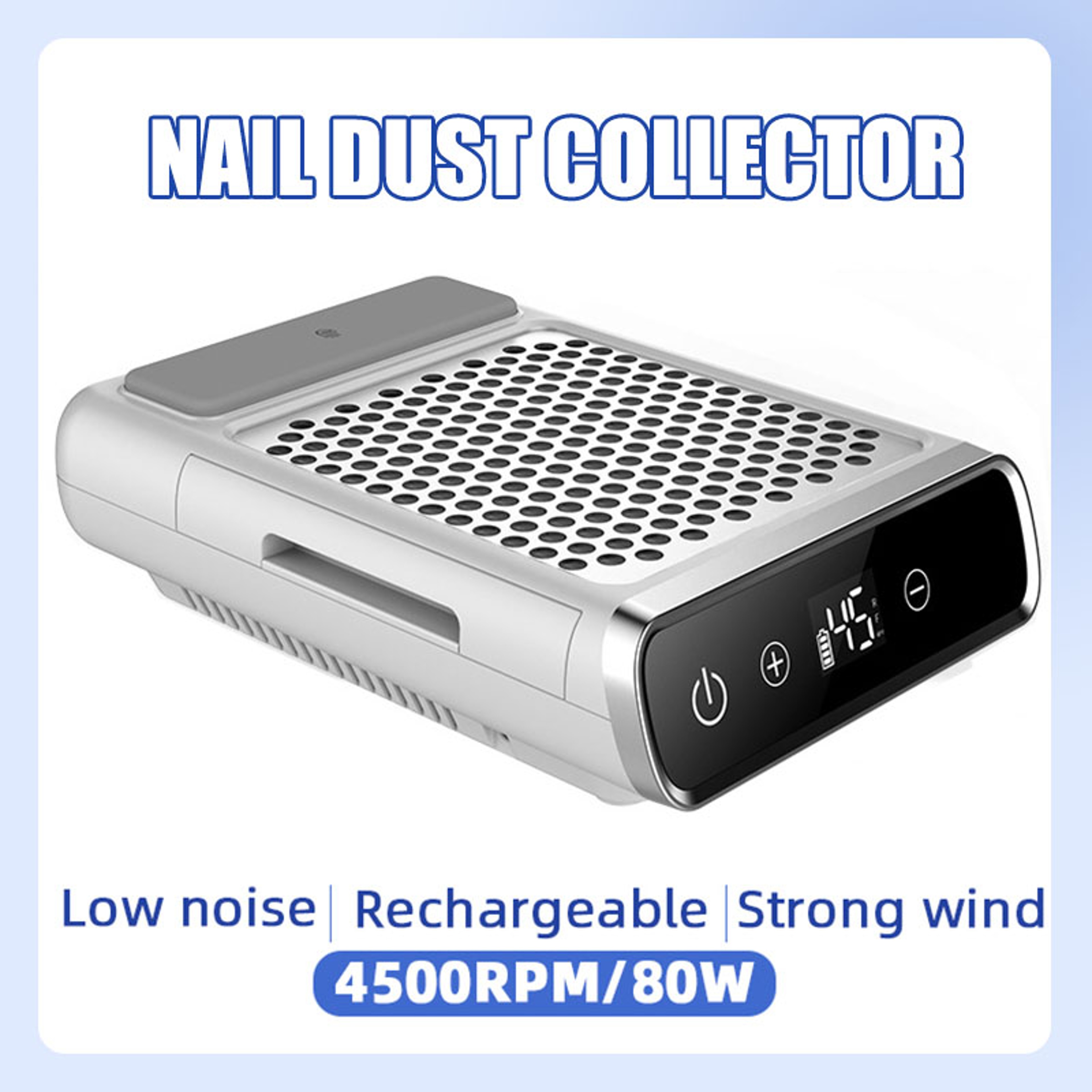 Powerful Nail Dust Vacuum Collector Professional Nail Dust Extractor With Reusable Filter  Adjustab 0