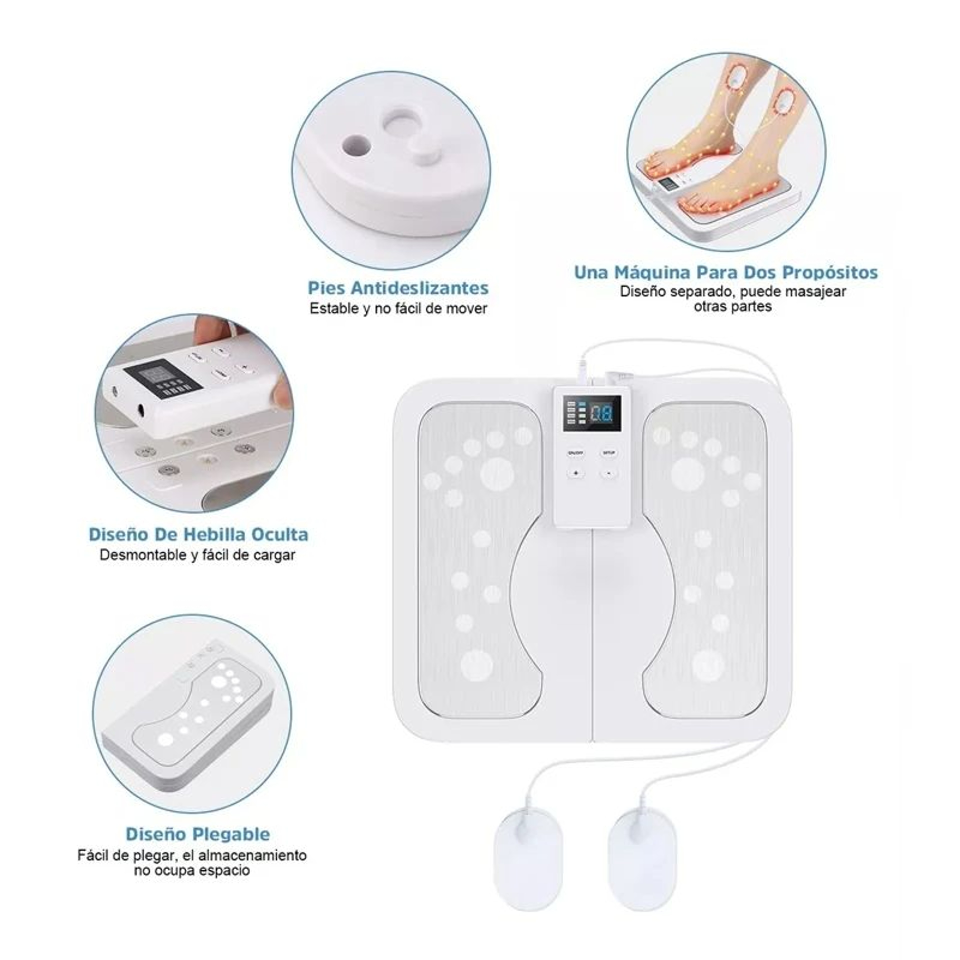 Patented Foot Massager EMS  TENS DualFunction Electric Foot Stimulator For Nerve  Muscle Circulatio 1