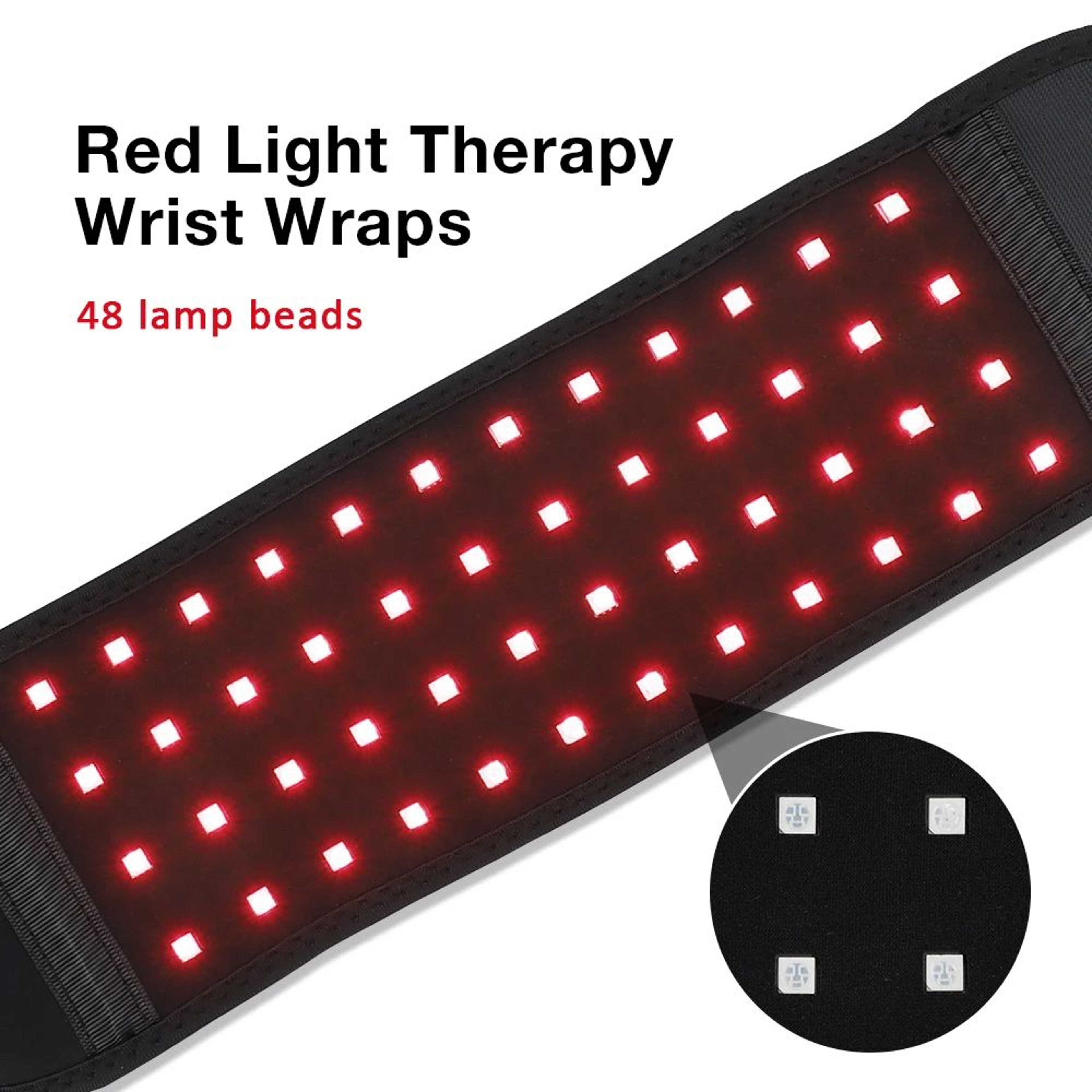 Red Light Heating Wrist Protector USB Infrared Hand Massage Support Brace Pad 4