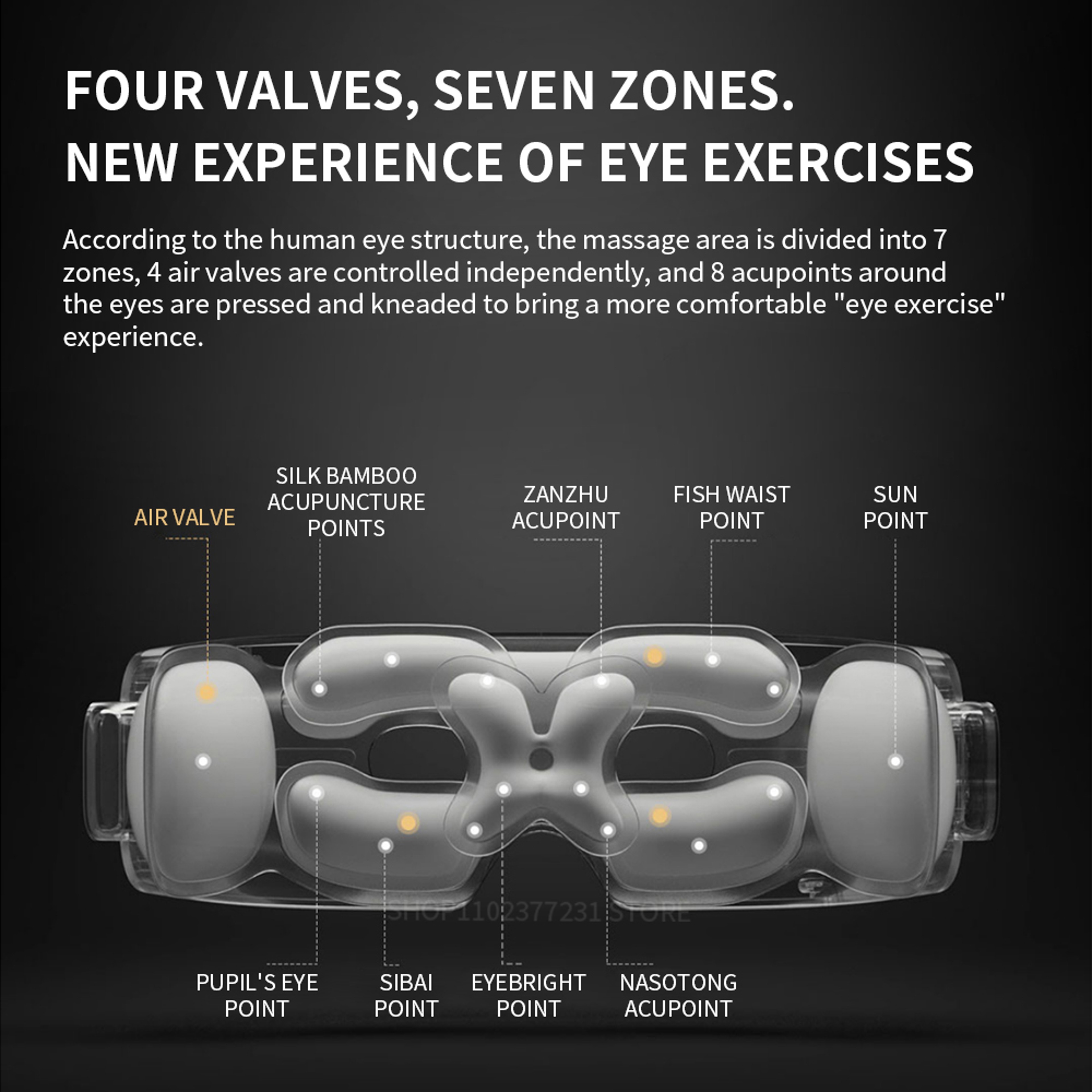 Smart Eye Massager With Hot Compress Zone And Visual Folding Massage For Custom Eye Health 1
