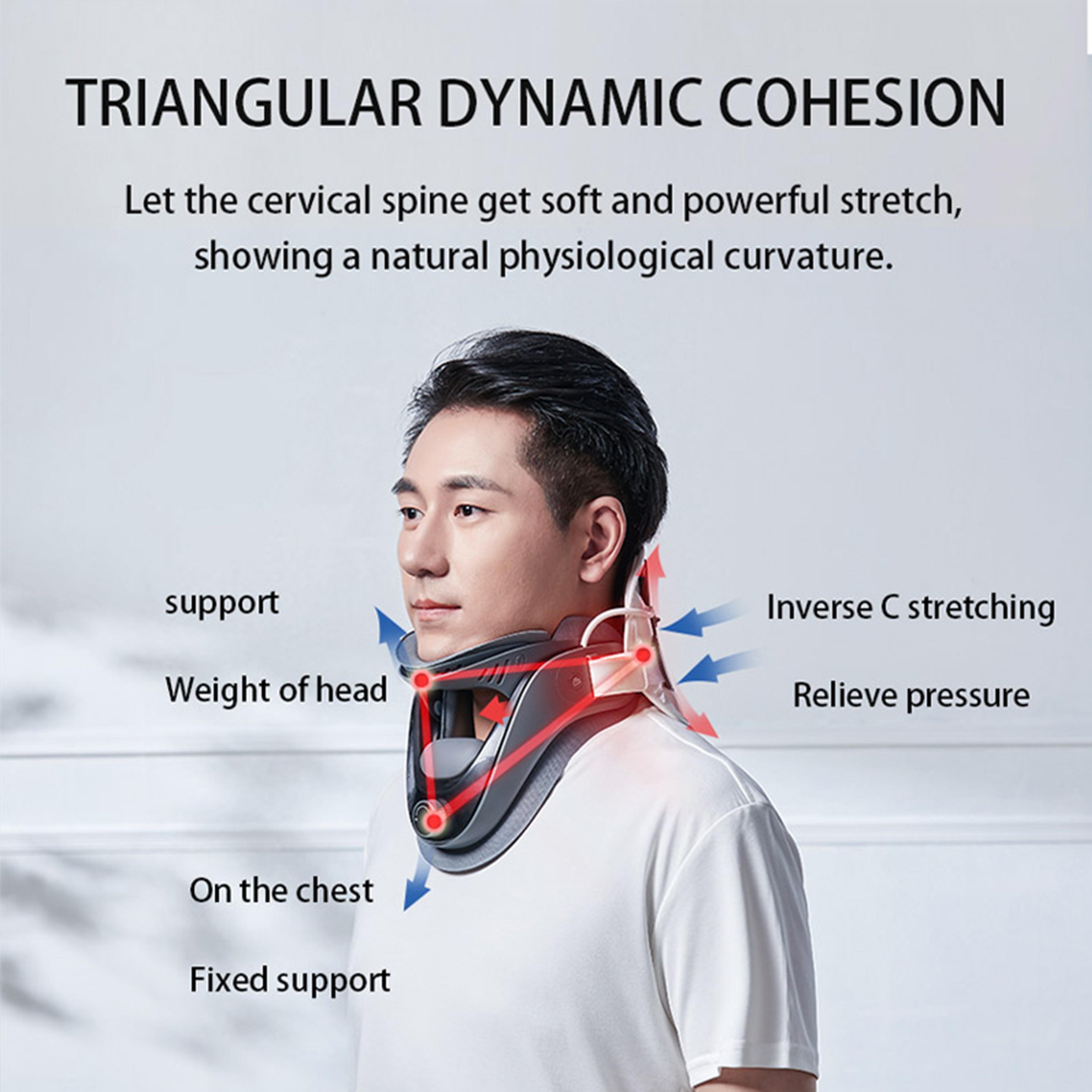 Cervical Neck Traction Device with Airbag Support Neck Brace, Wireless Cervical Spine Alignment, Neck Pain Reliefs – view 2