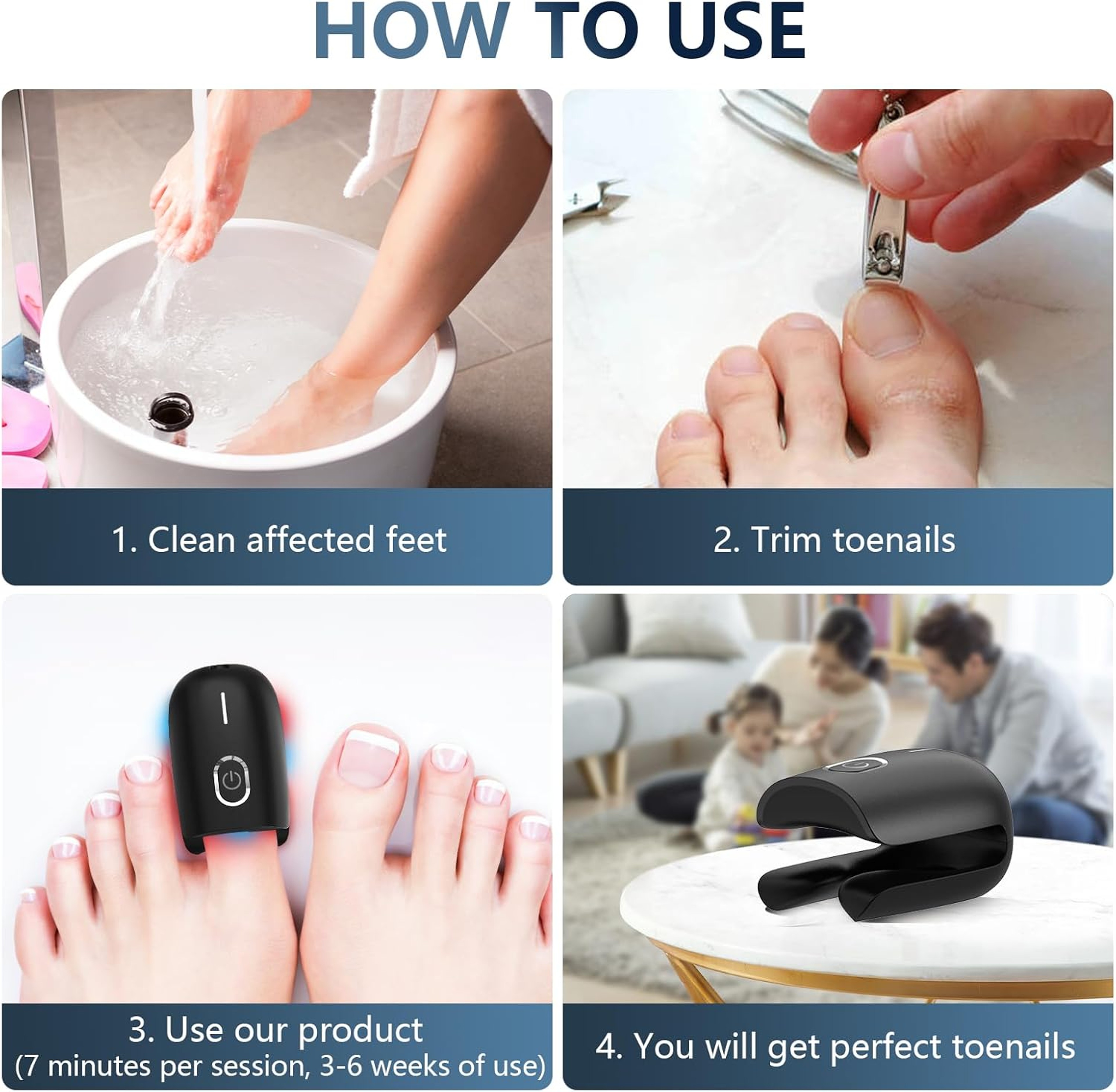 Nail Fungus Laser Device Super Pulsed Invisible Light Smart Remove and Repair Fungal Nail, Portable, Rechargeable – view 6