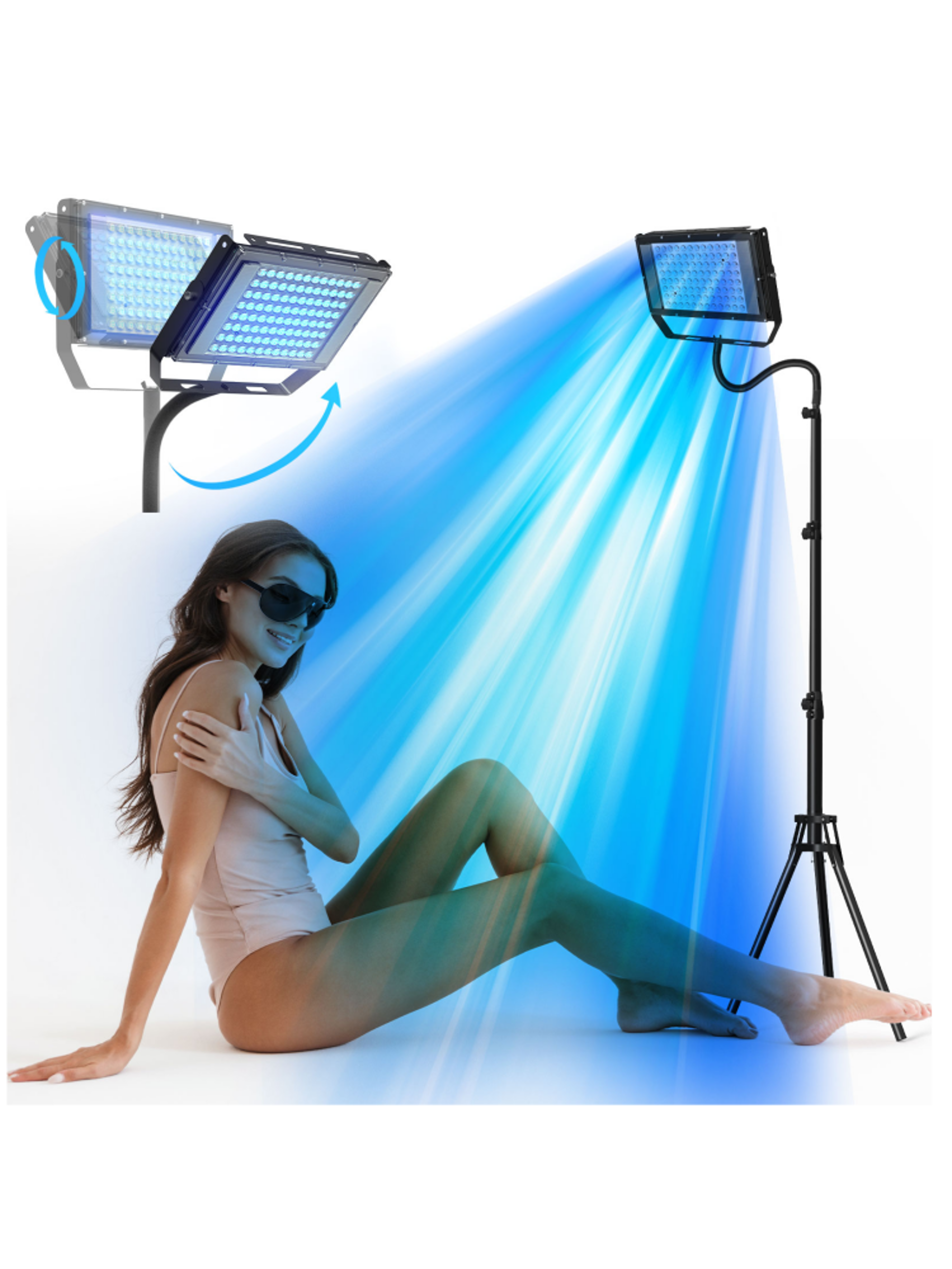 Ultraviolet Tanning Lamp Tripod Solarium Lamp for Tanning Body, Blue Light Wavelength, Skin Care – view 7