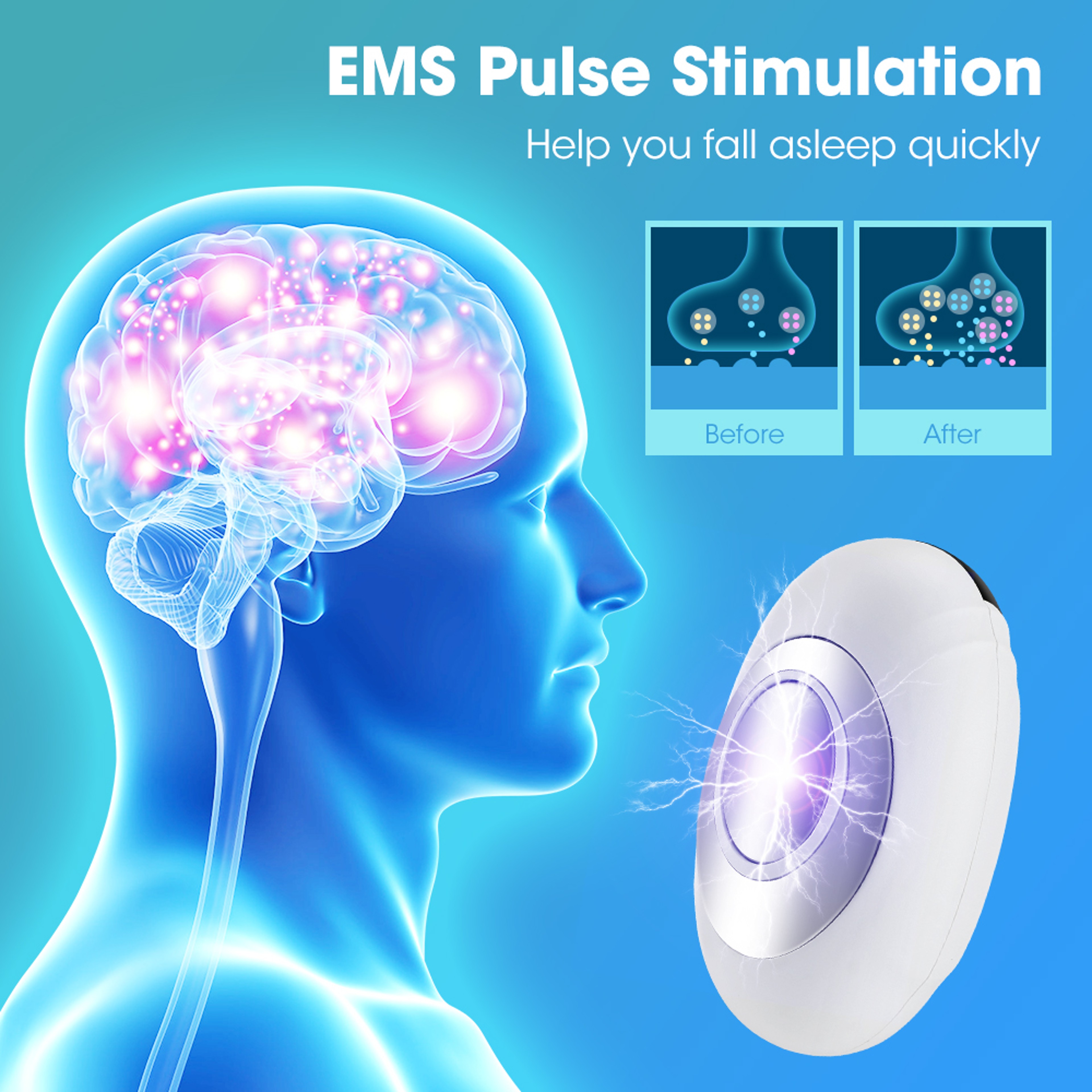 Handheld CES Sleep Aid Microcurrent EMS Pulse Device Hypnosis Insomnia Relief Stress Pressure Anxie 2