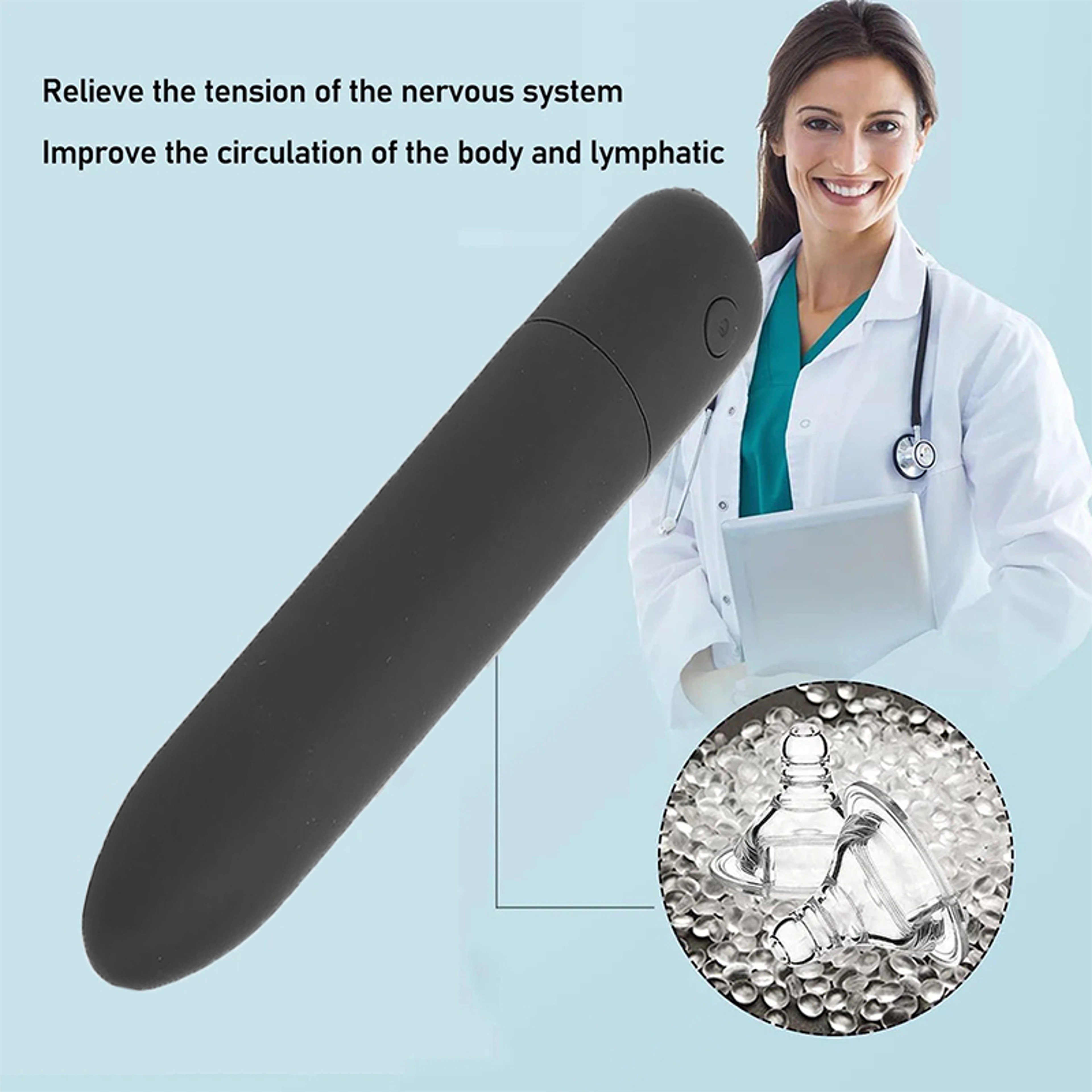 Mini Deep Tissue Massager Wand 10 Modes Portable Handheld Massage Wand For Shoulder Pain Relief Imp 2