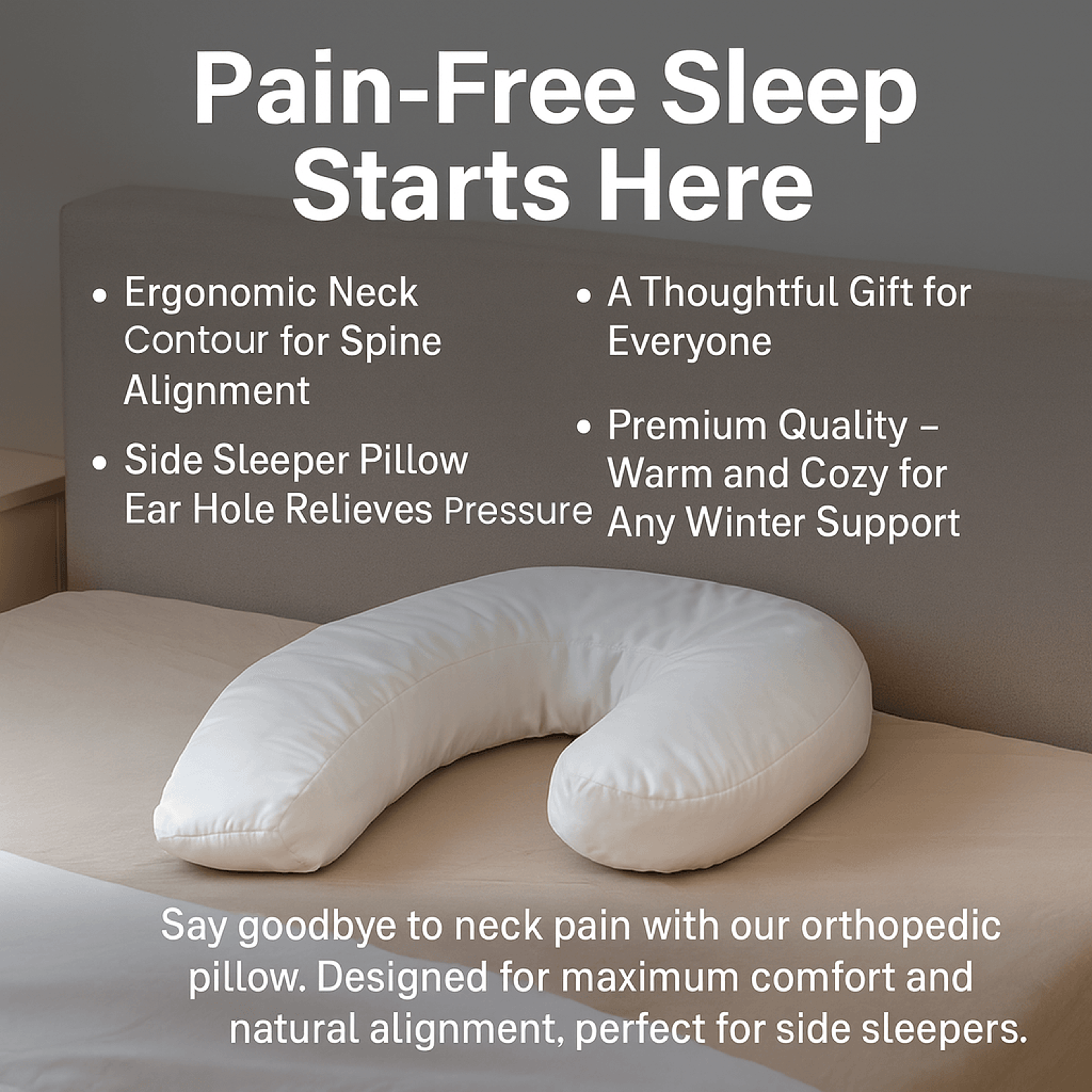 Orthopedic Side Sleeper Pillow With Ear Hole – view 15