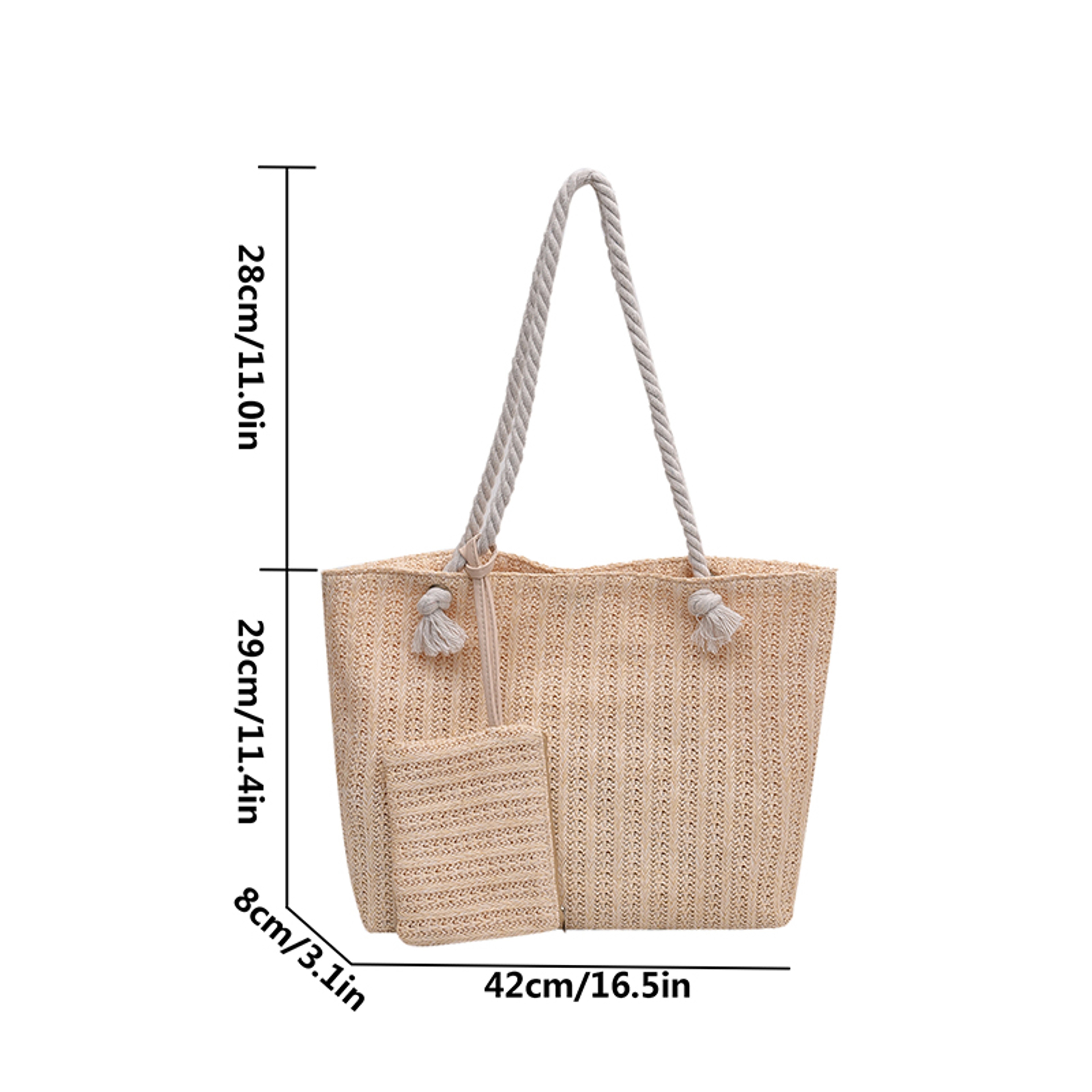 Fashion Large Capacity, Women Handbags, Summer Beach Bag, Casual Bali, Straw Tote Bag, Big Purse – view 6