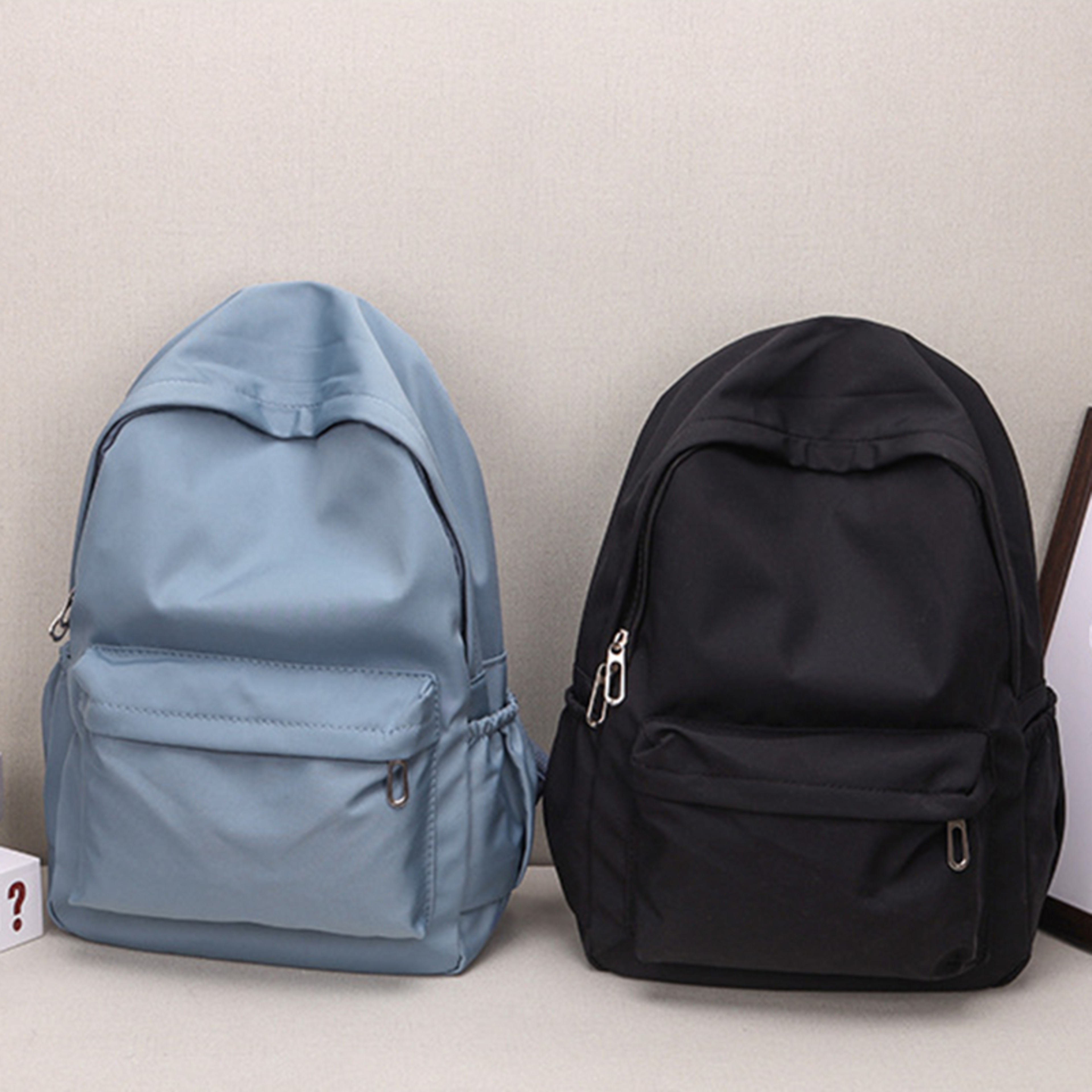 Waterproof Large Capacity School Backpack, Women Schoolbag, Smooth Zipper Solid Color, Teens Girl Casual Daypack Bag – view 1