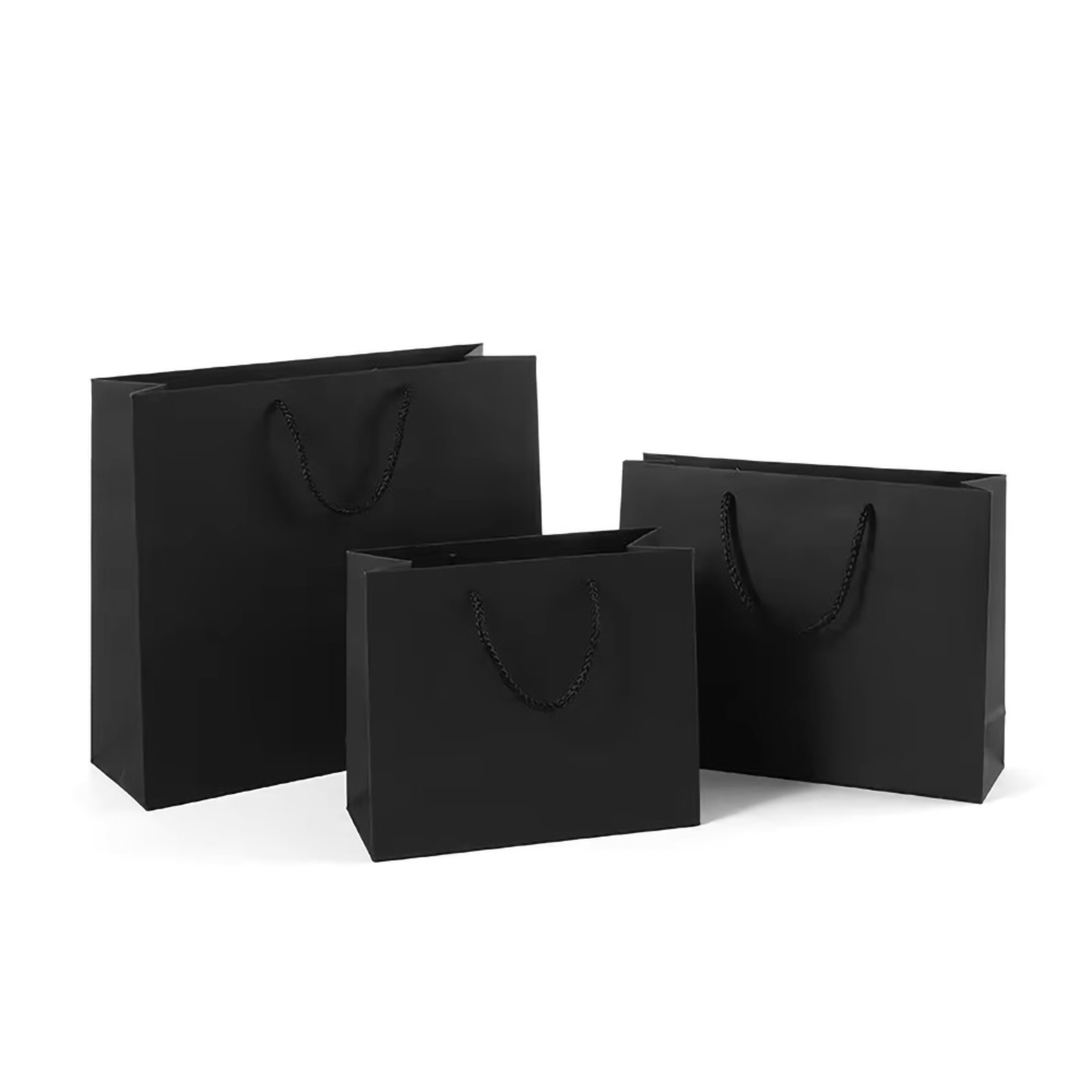 Black Kraft Paper Bags for Wedding, Christmas Party Candy, Food Cookies Packing, Fashion Gifts & Clothes Packaging – view 5