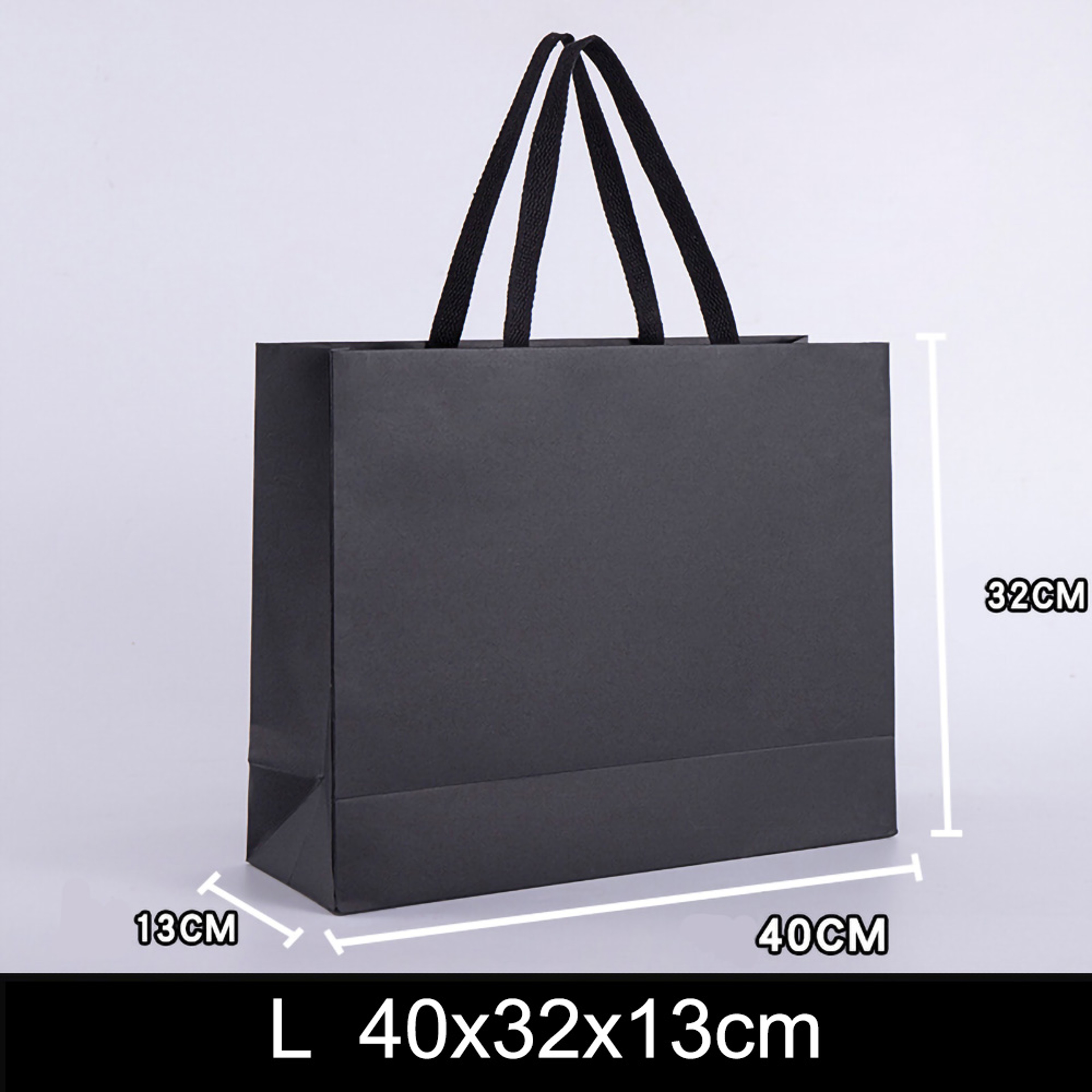 Black Kraft Paper Bags for Wedding, Christmas Party Candy, Food Cookies Packing, Fashion Gifts & Clothes Packaging – view 8