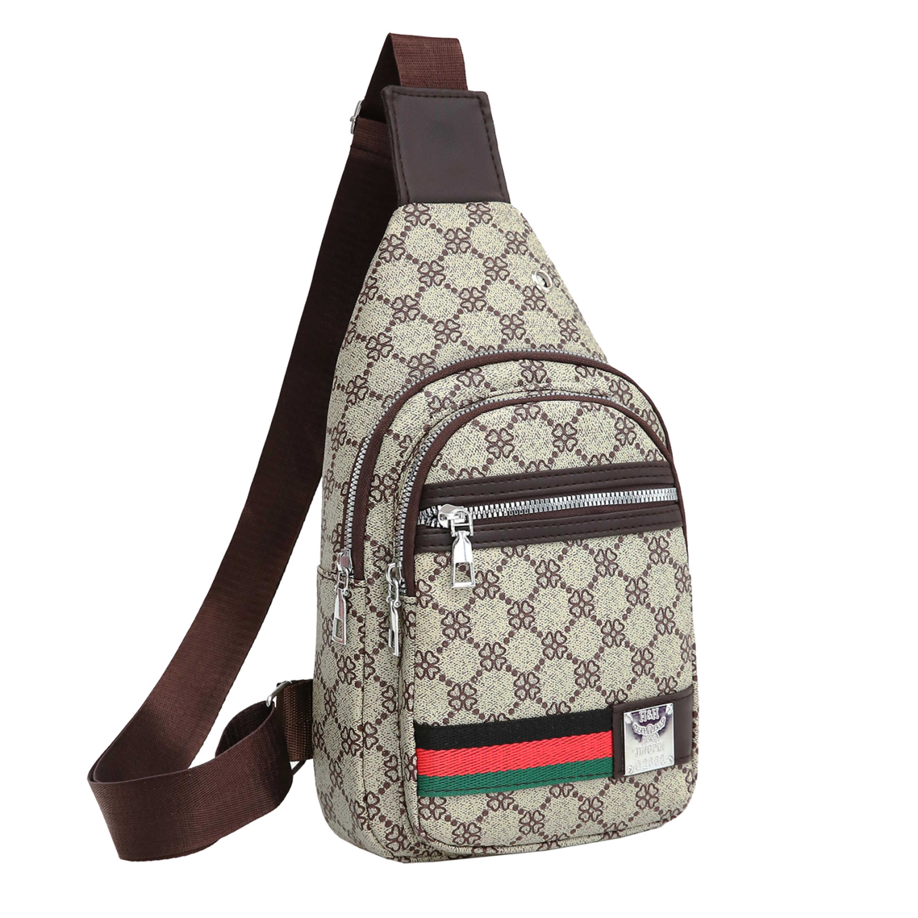 Casual Men's Crossbody Bag, Multifunction Shoulder Messenger Bag, Cloth Chest Handbag with Earphone Hole – view 2