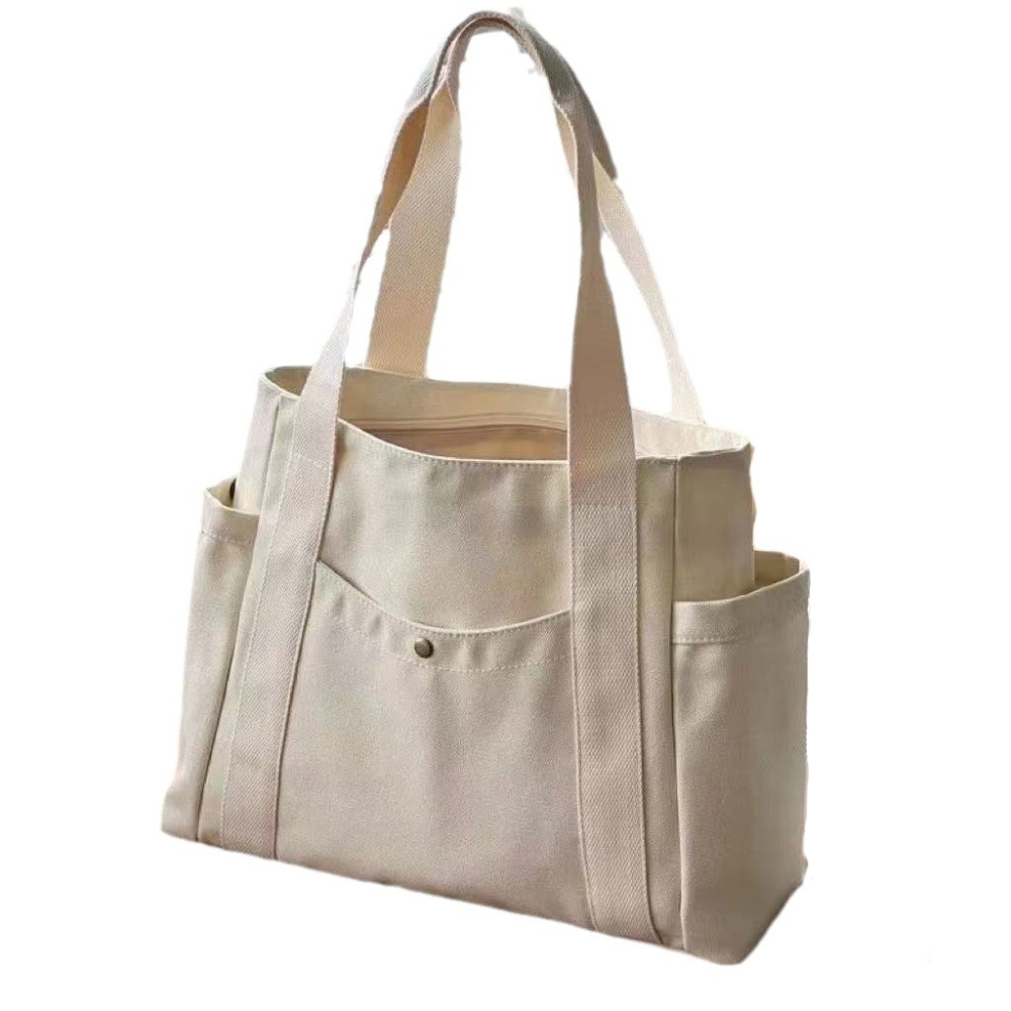 Canvas Tote Bags, Large Capacity Work Commuting Bag, College Style Book Shoulder Bag, Shopping and Daily Carry Bag – view 5