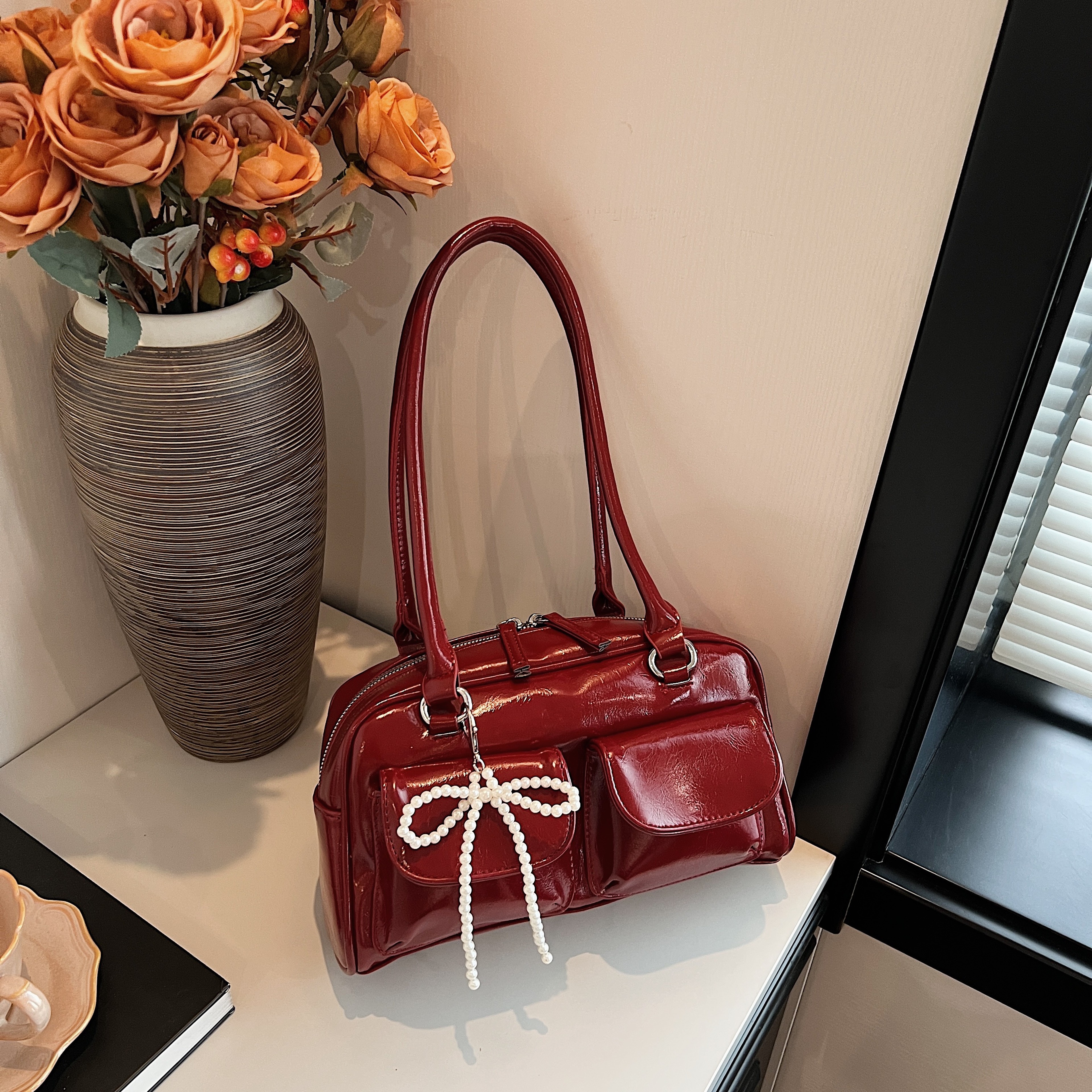 New Simple Leisure Pillow Bag, Korean Edition Fashionable Underarm Bow Bag, Trendy Versatile Shoulder Bag for Women – view 1