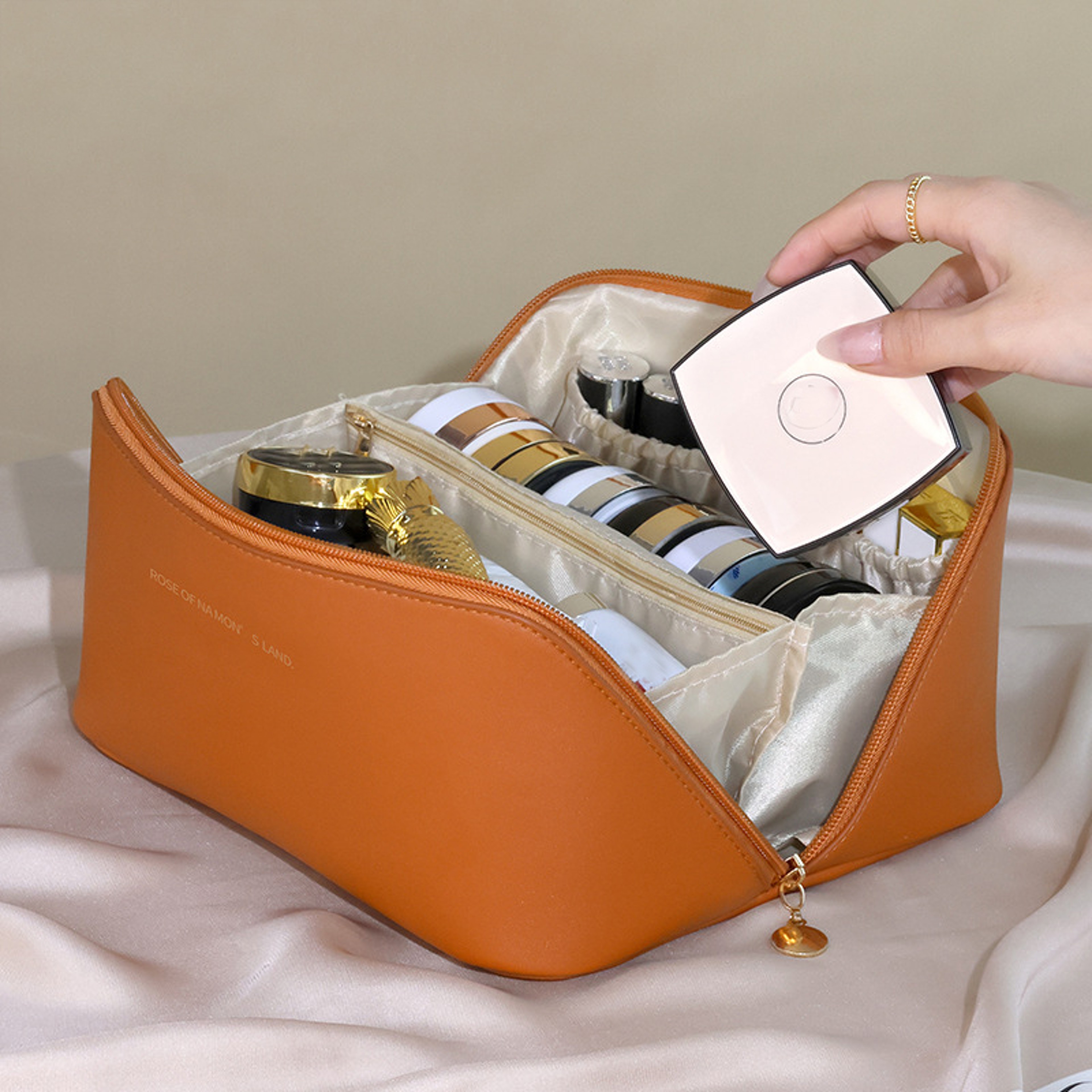 Cosmetic Bag Makeup Organizer Travel Toiletry Kit Storage Case For Women Durable Zip Organizer Bag 0
