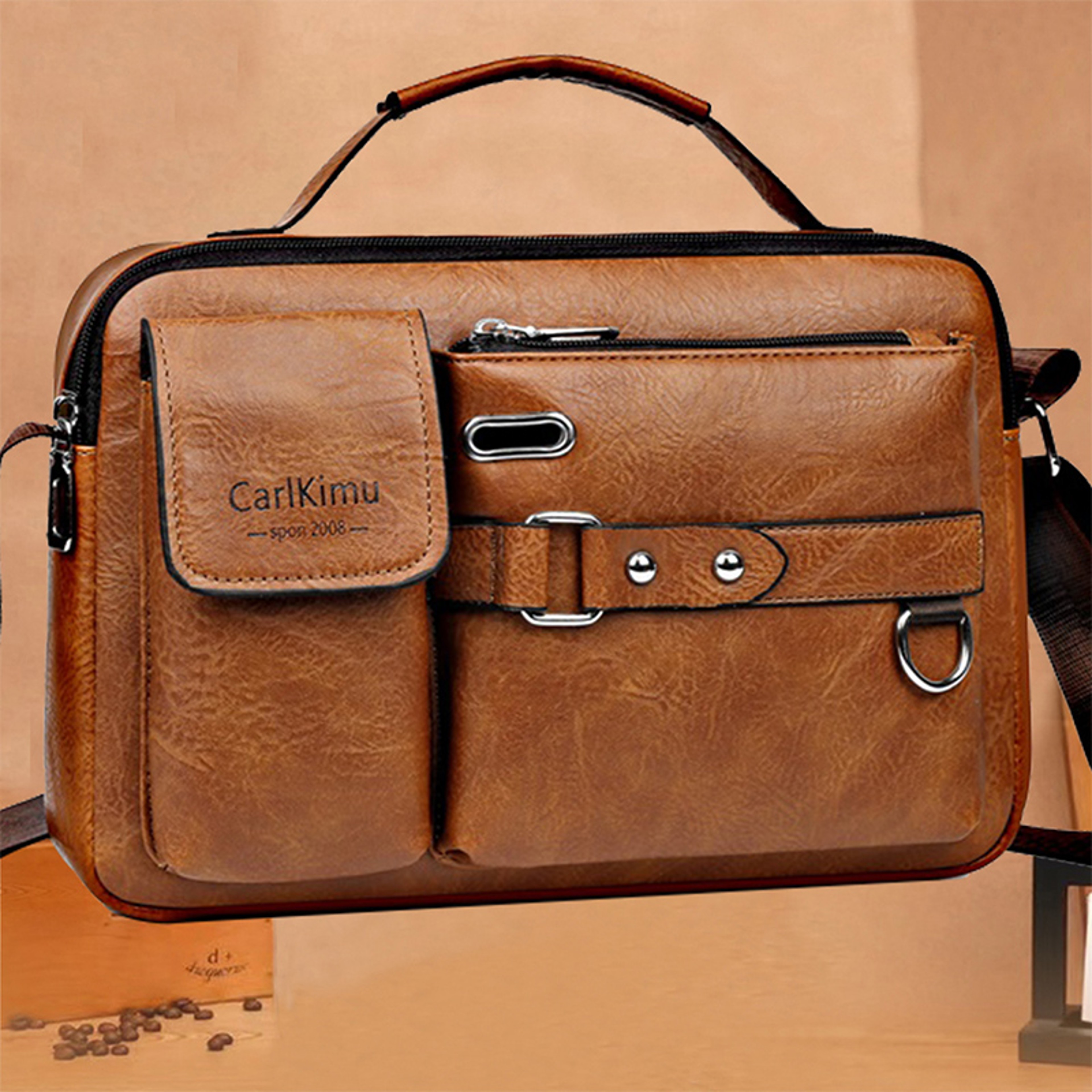 Waterproof Men's Messenger Bag, Office Laptop Briefcase, Large Capacity Shoulder Bag for Work and Travel – view 1
