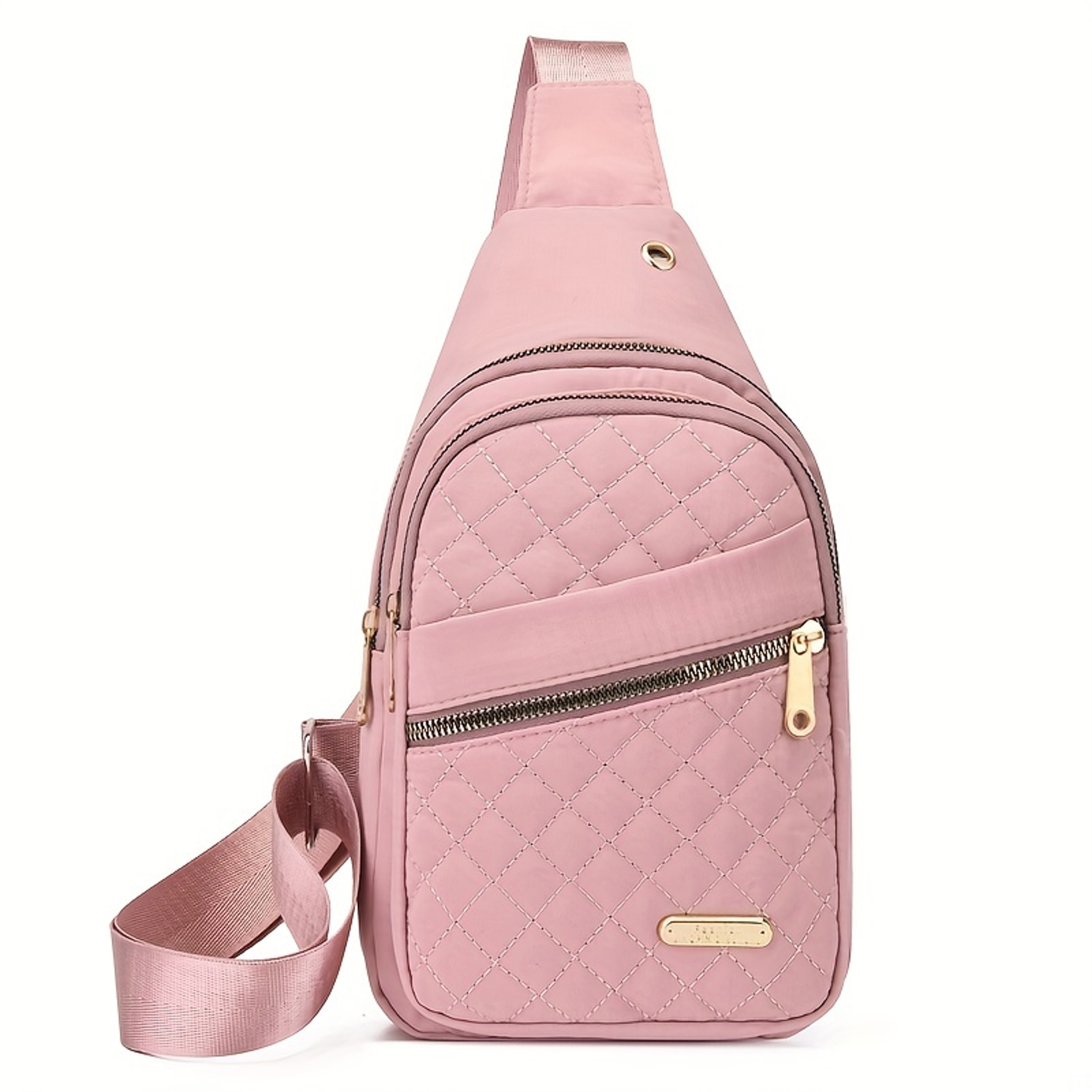 Foldable Portable Lightweight Quilted Chest Bag Trendy Versatile Tote Ideal Shoulder Bag For Outdoo 1