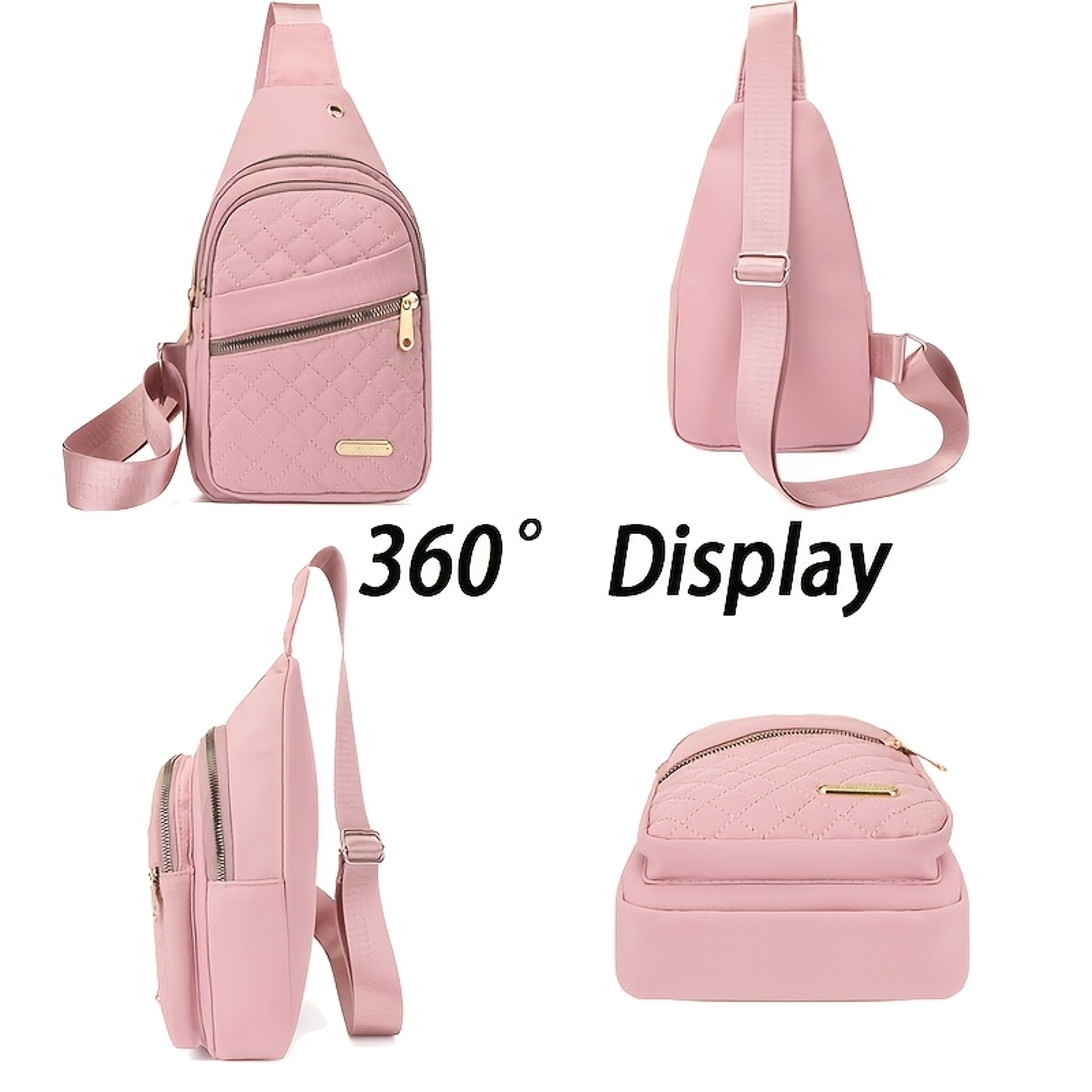 Foldable Portable Lightweight Quilted Chest Bag Trendy Versatile Tote Ideal Shoulder Bag For Outdoo 3