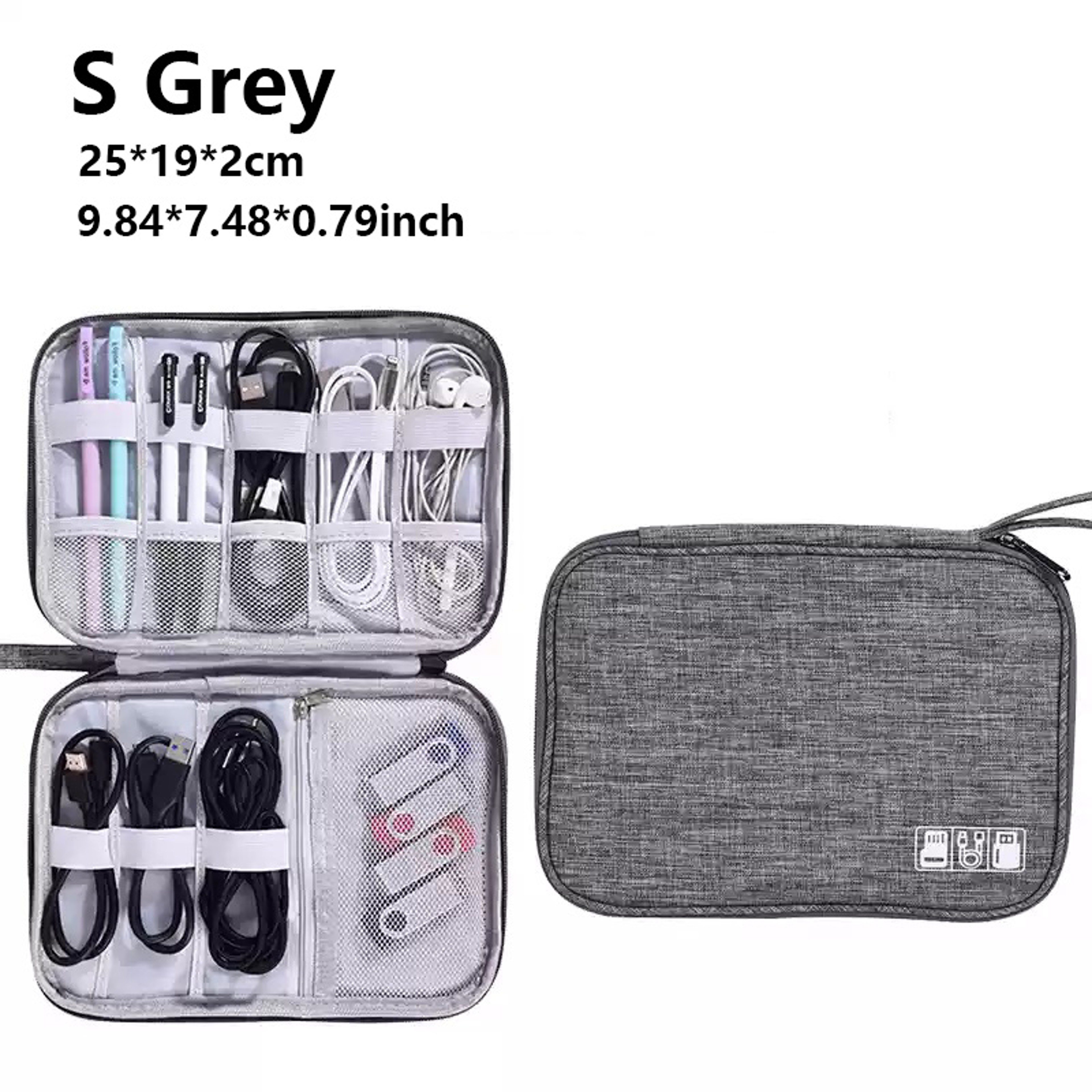 Cable Storage Bag Waterproof Digital Electronic Accessories Organizer Portable Travel Cable Organizer Case for cable Charger – view 21