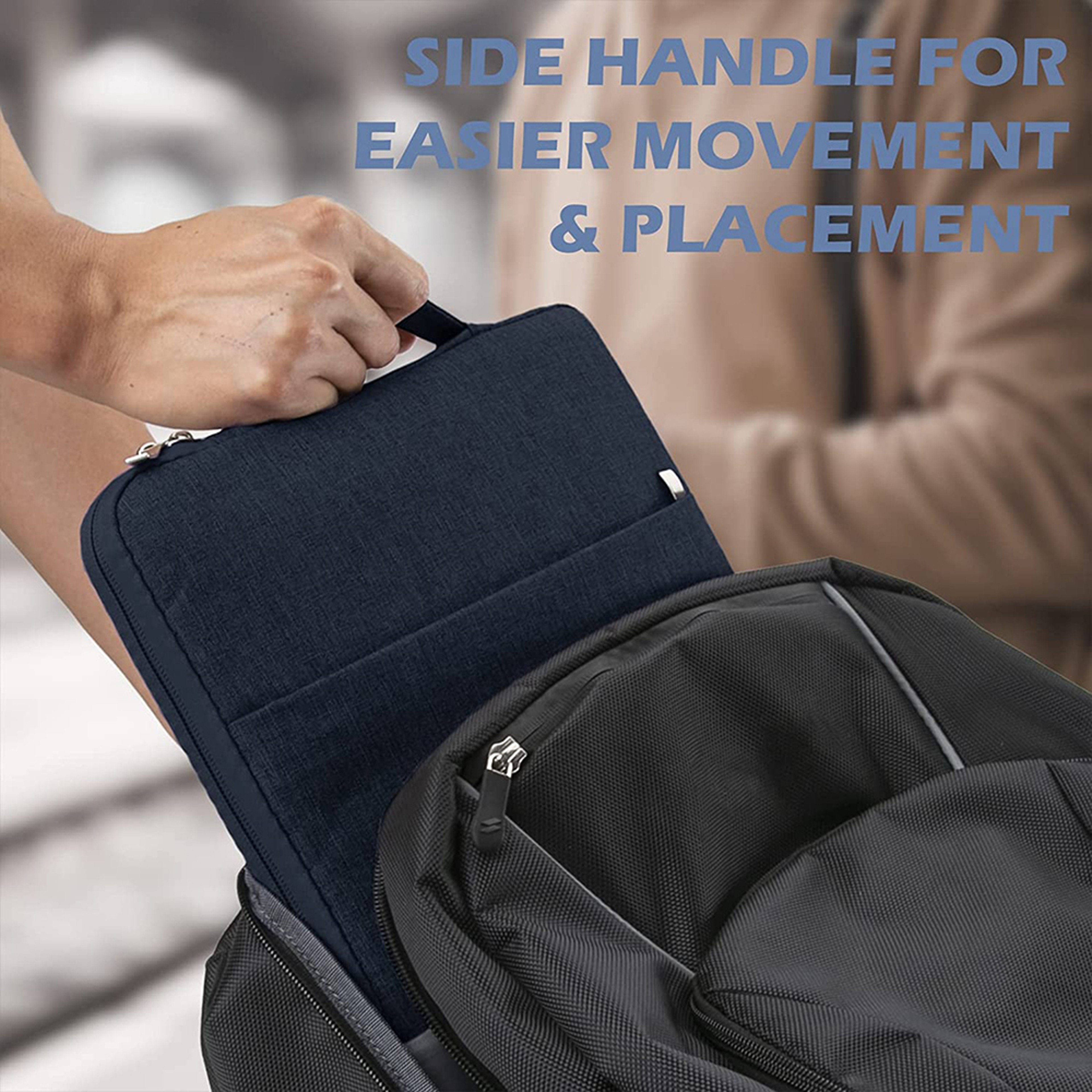 Laptop Sleeve Bag, Soft Cover Handbag, Portable Inch Laptop Case for Macbook, Dell, HP, Lenovo – view 6