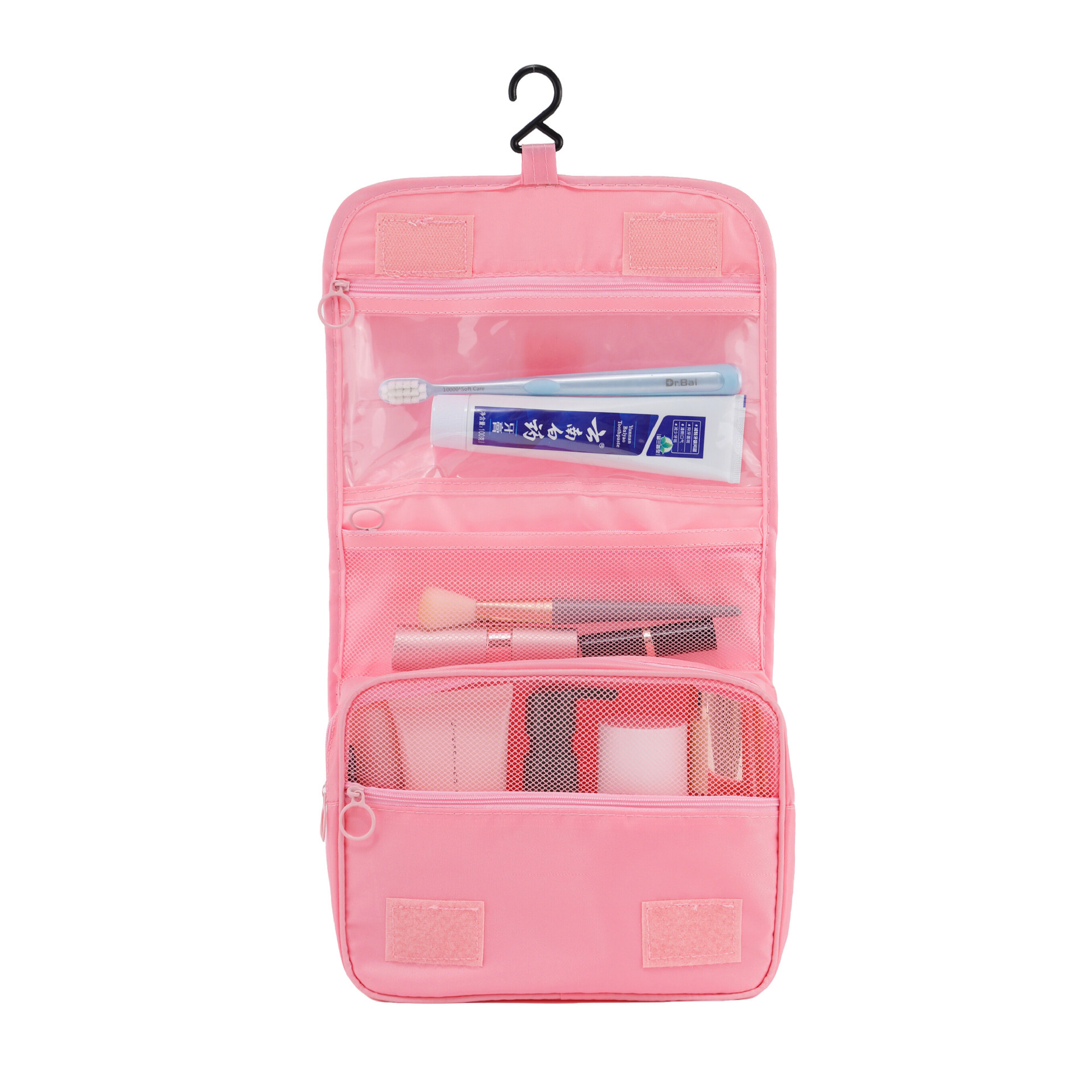 Waterproof Toiletry Washbag, Portable Cosmetic Storage Bag for Women and Men, Hanging Hook Travel Makeup Organizer – view 9