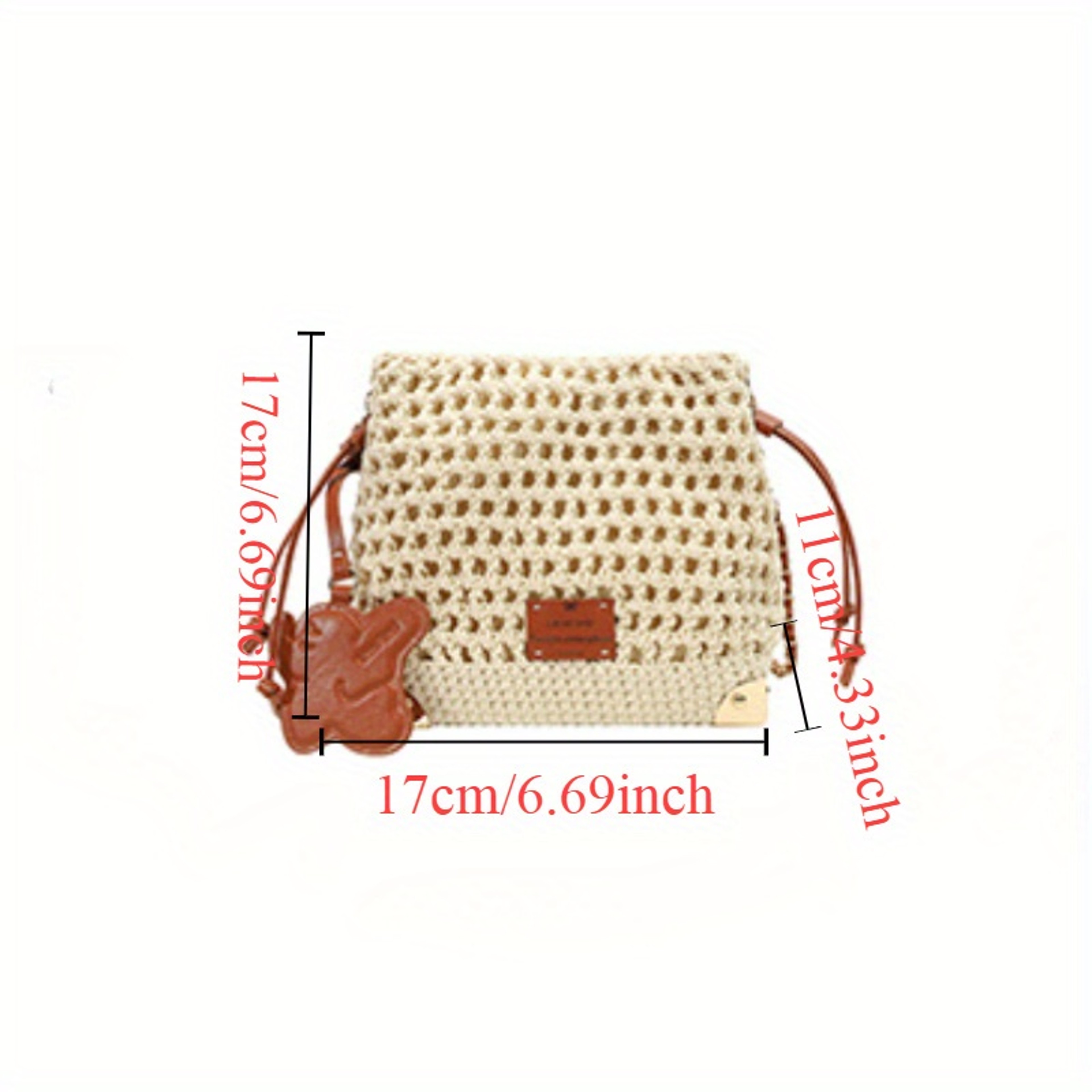 Versatile Knit Crossbody Bag for Women, Summer Handbag, Adjustable Strap, Soft Polyester Lining – view 5