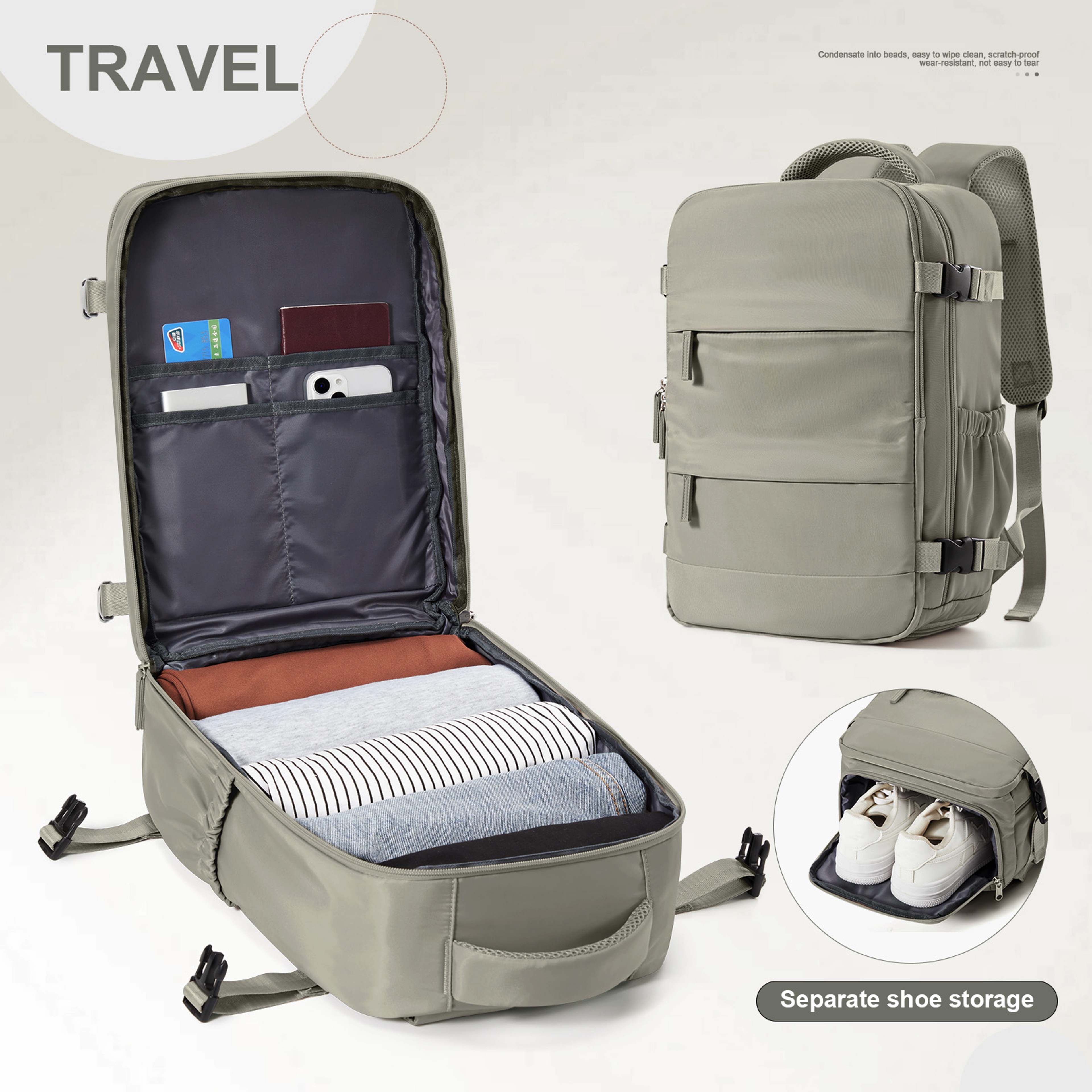 Cabin Bag Travel, Backpack for Men Women, Hand Luggage, Leisure Laptop Backpack – view 8
